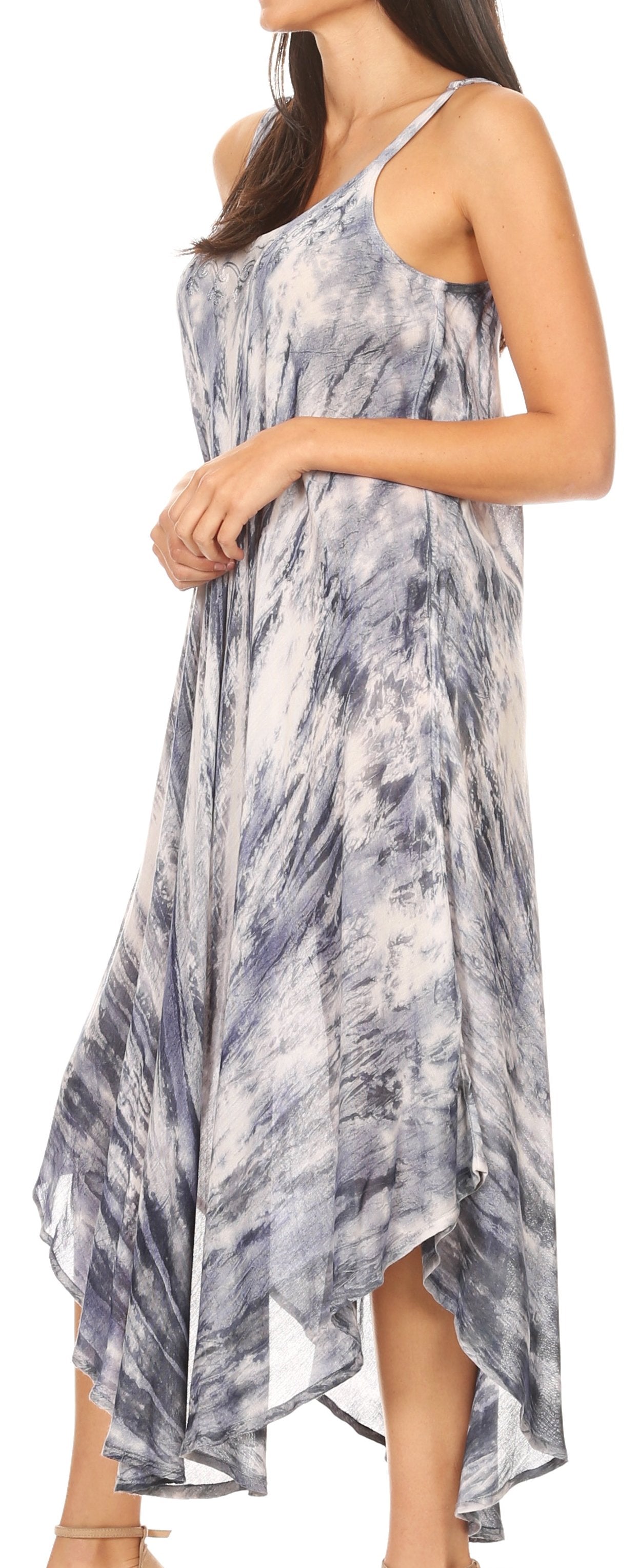 Sakkas Liz Women's Maxi Loose Sleeveless Summer Casual Tank Dress Cover-up Caftan - Concordia Style Boutique