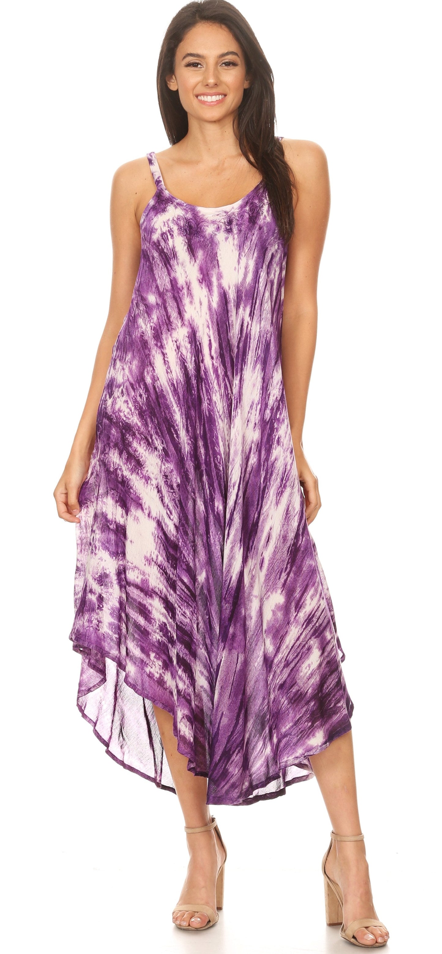 Sakkas Liz Women's Maxi Loose Sleeveless Summer Casual Tank Dress Cover-up Caftan - Concordia Style Boutique