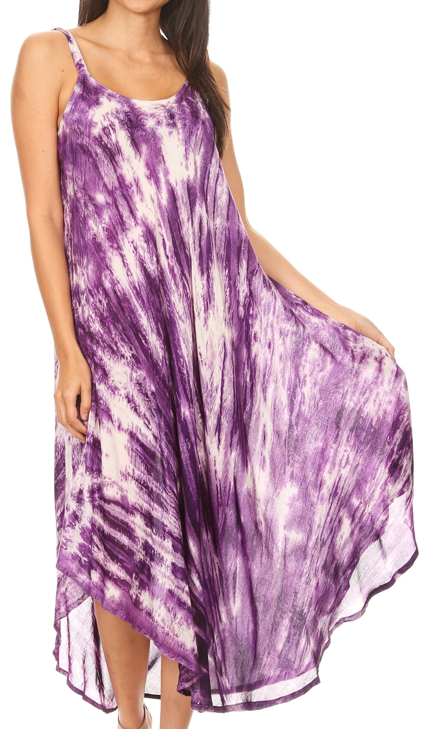 Sakkas Liz Women's Maxi Loose Sleeveless Summer Casual Tank Dress Cover-up Caftan - Concordia Style Boutique