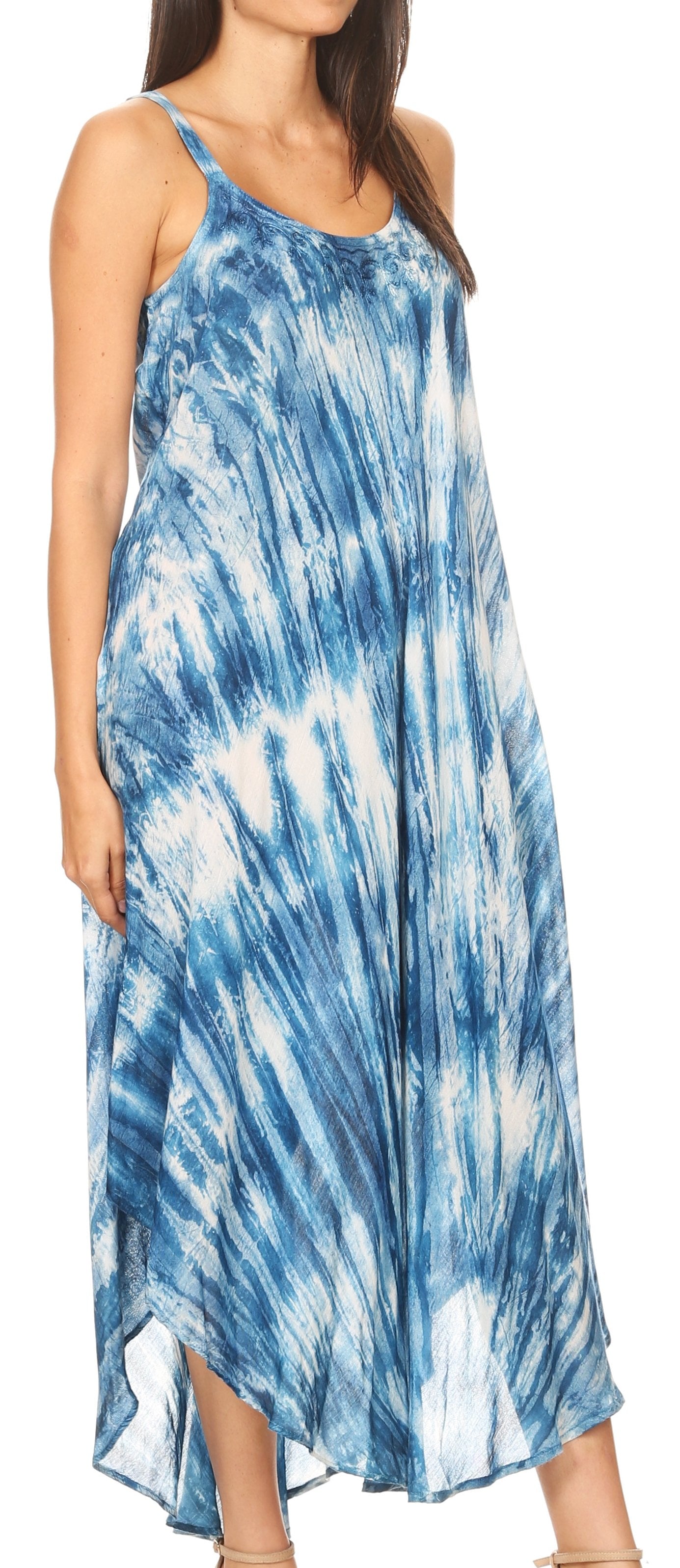 Sakkas Liz Women's Maxi Loose Sleeveless Summer Casual Tank Dress Cover-up Caftan - Concordia Style Boutique