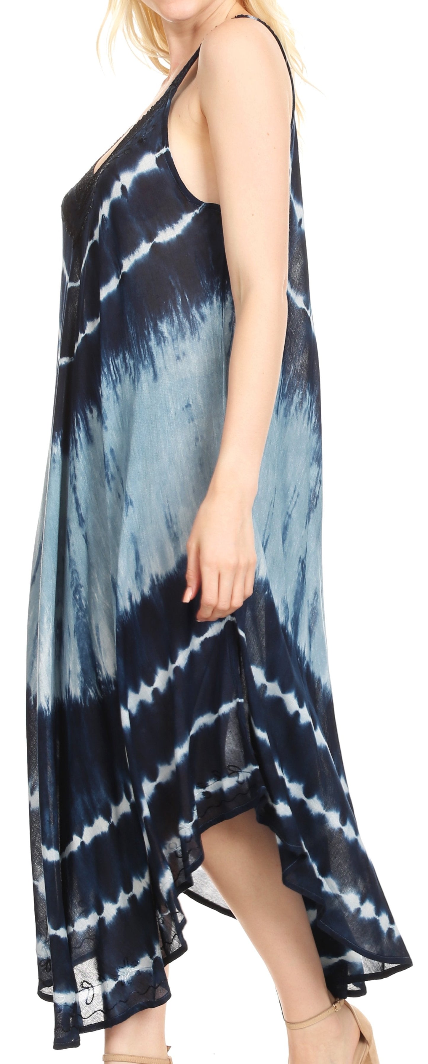 Sakkas Liz Women's Maxi Loose Sleeveless Summer Casual Tank Dress Cover-up Caftan - Concordia Style Boutique
