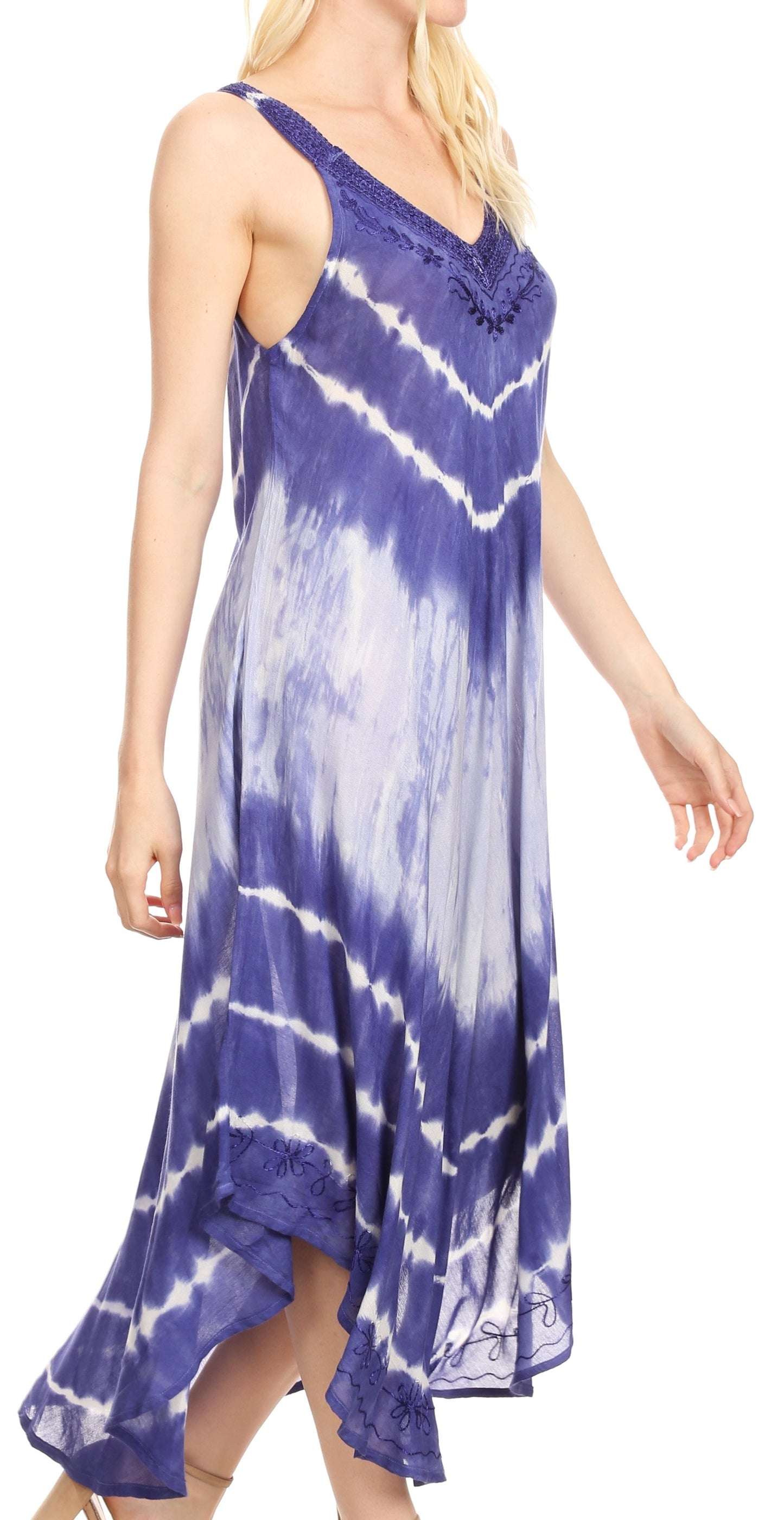 Sakkas Liz Women's Maxi Loose Sleeveless Summer Casual Tank Dress Cover-up Caftan - Concordia Style Boutique