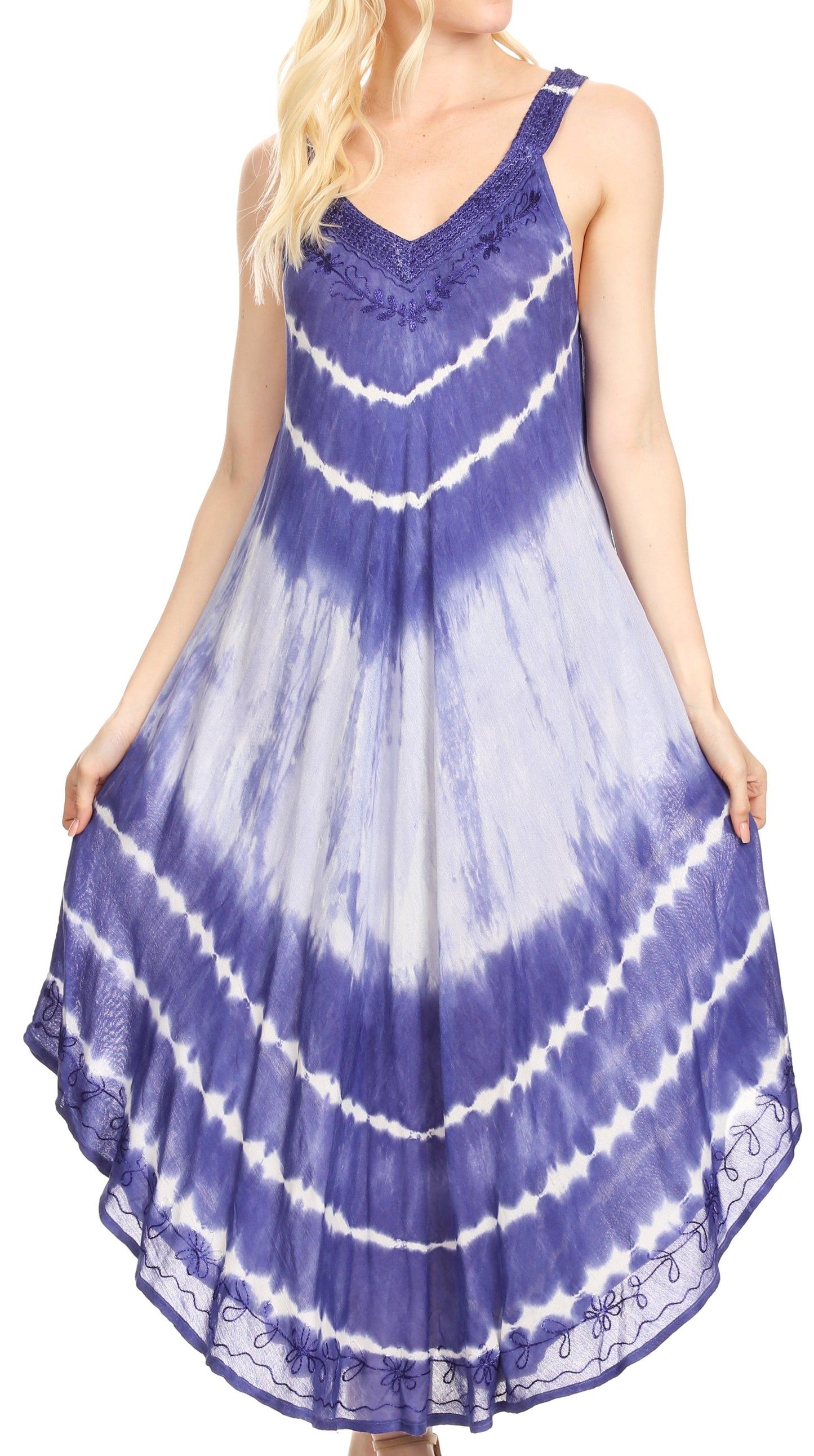 Sakkas Liz Women's Maxi Loose Sleeveless Summer Casual Tank Dress Cover-up Caftan - Concordia Style Boutique