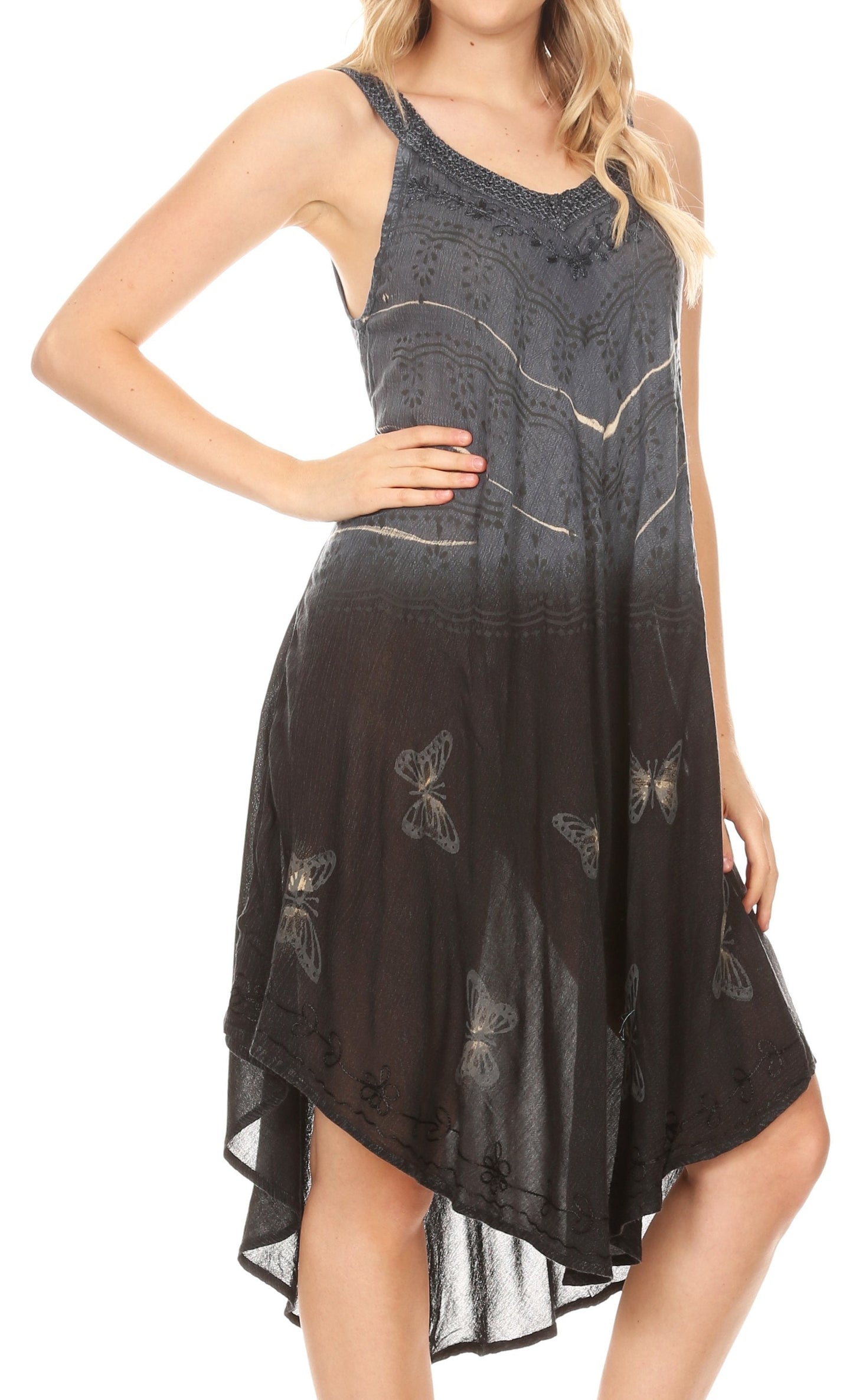 Sakkas Liz Women's Maxi Loose Sleeveless Summer Casual Tank Dress Cover-up Caftan - Concordia Style Boutique