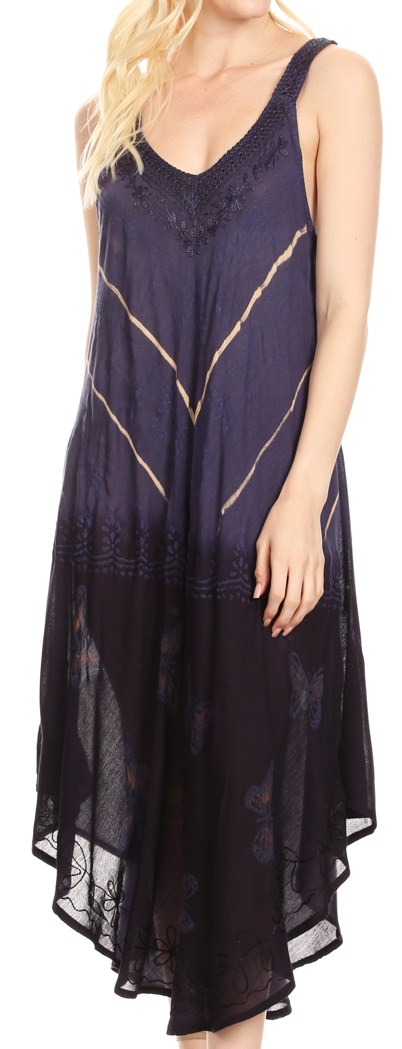 Sakkas Liz Women's Maxi Loose Sleeveless Summer Casual Tank Dress Cover-up Caftan - Concordia Style Boutique