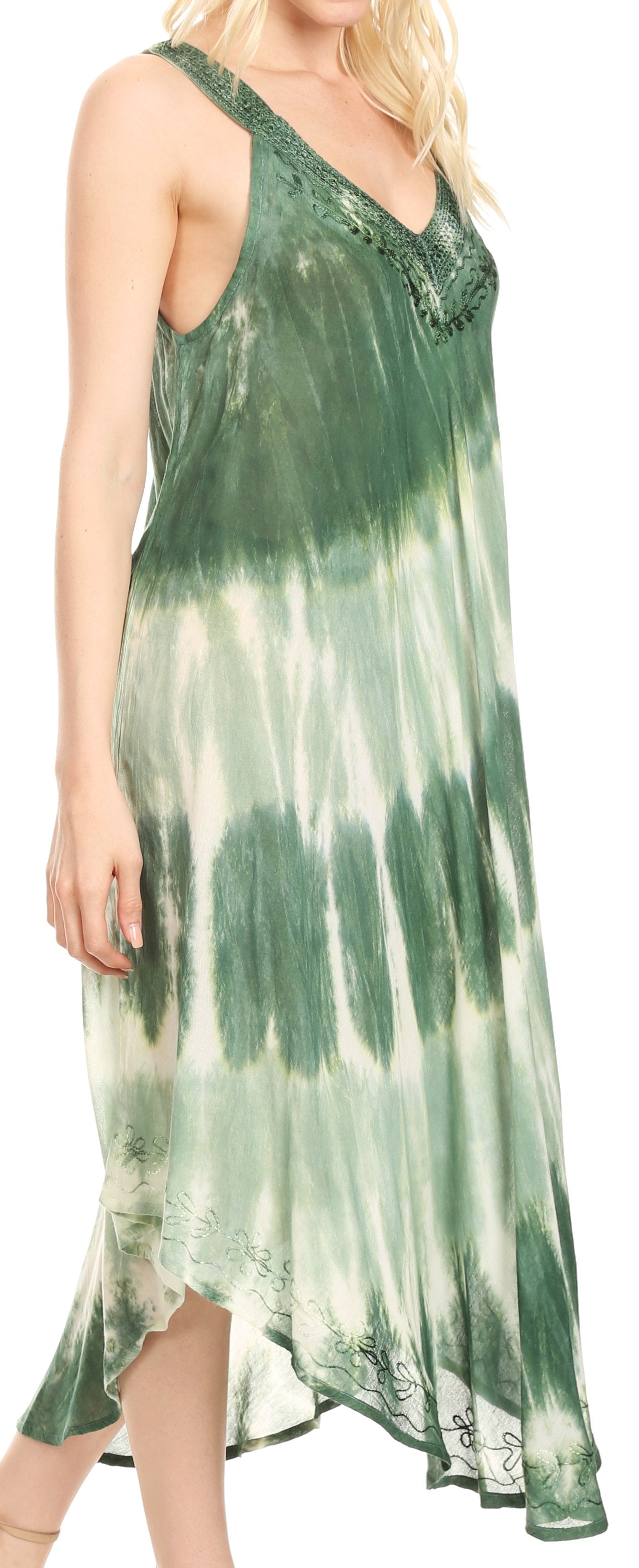 Sakkas Liz Women's Maxi Loose Sleeveless Summer Casual Tank Dress Cover-up Caftan - Concordia Style Boutique