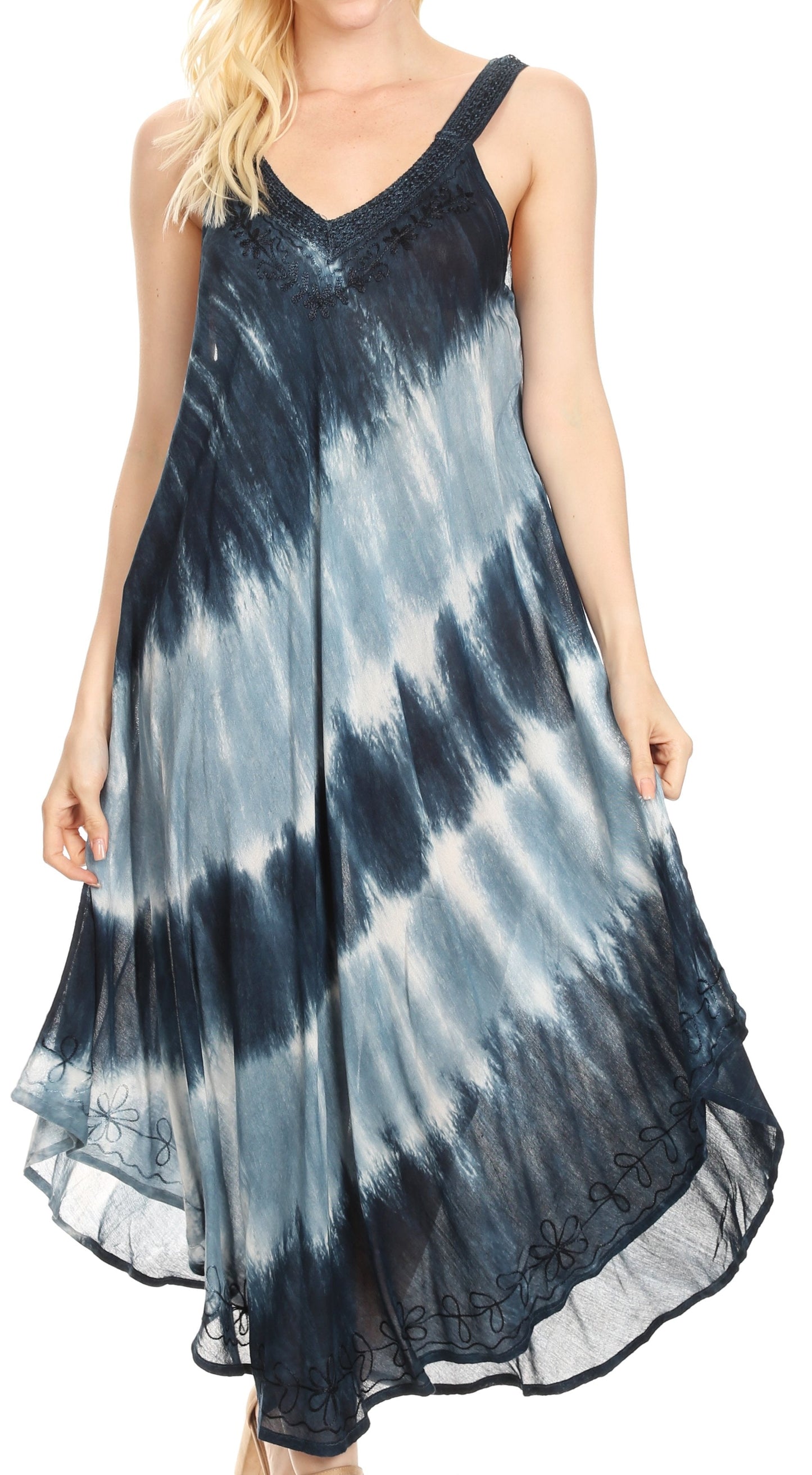 Sakkas Liz Women's Maxi Loose Sleeveless Summer Casual Tank Dress Cover-up Caftan - Concordia Style Boutique