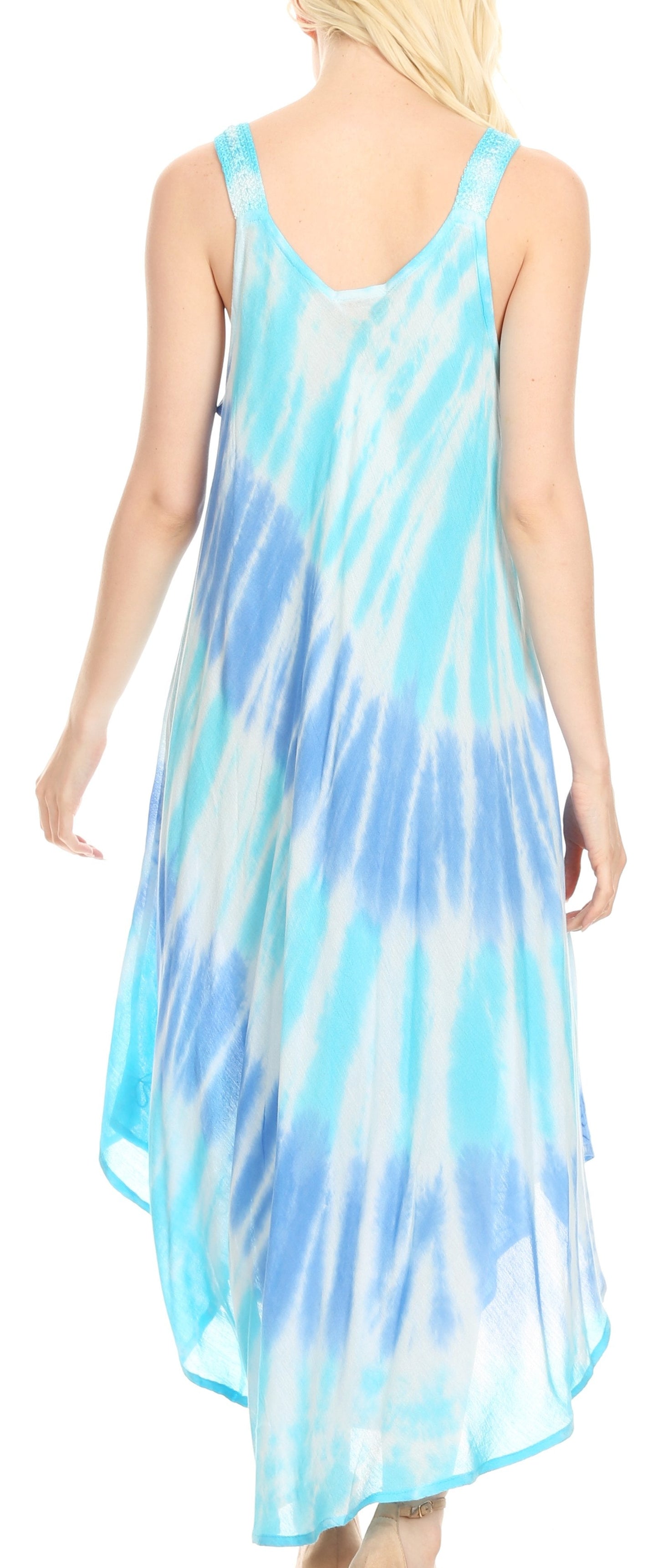 Sakkas Liz Women's Maxi Loose Sleeveless Summer Casual Tank Dress Cover-up Caftan - Concordia Style Boutique