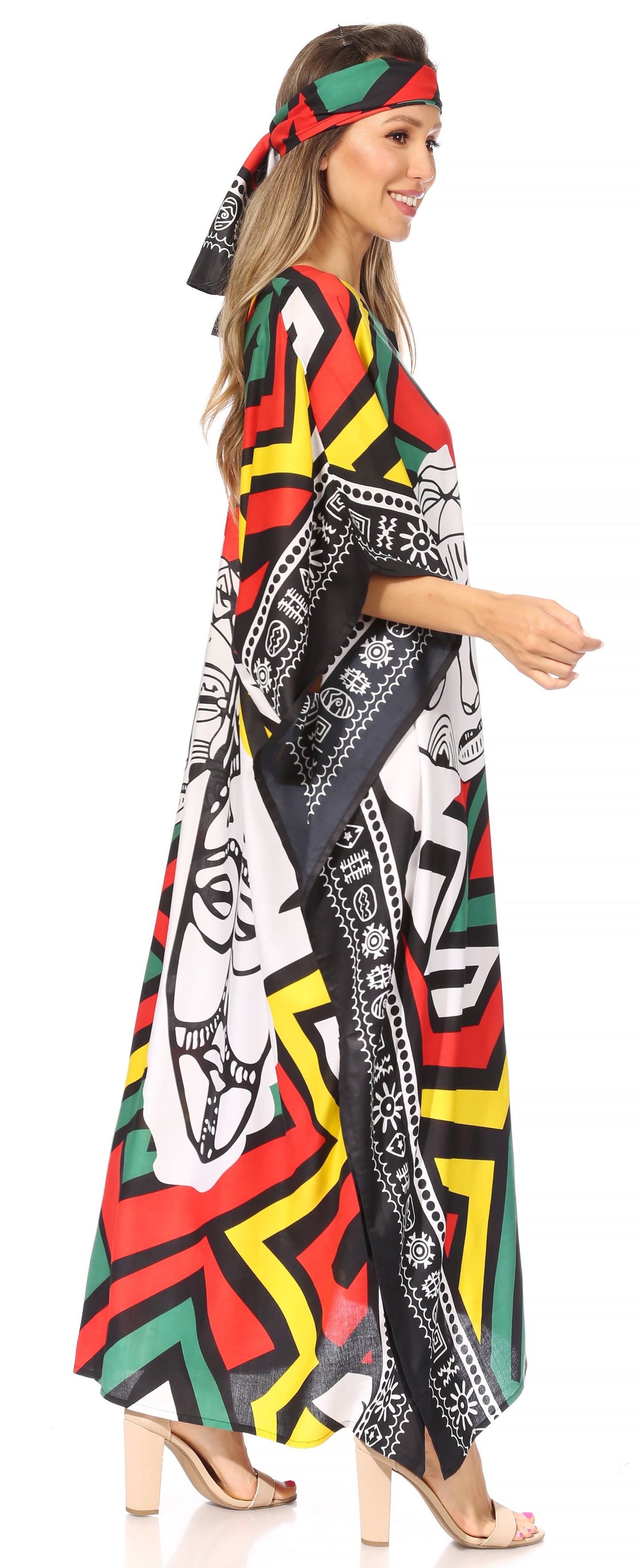 Sakkas Mera Women's Long Loose Short Sleeve Summer Casual Caftan Kaftan Dress - Concordia Style Boutique