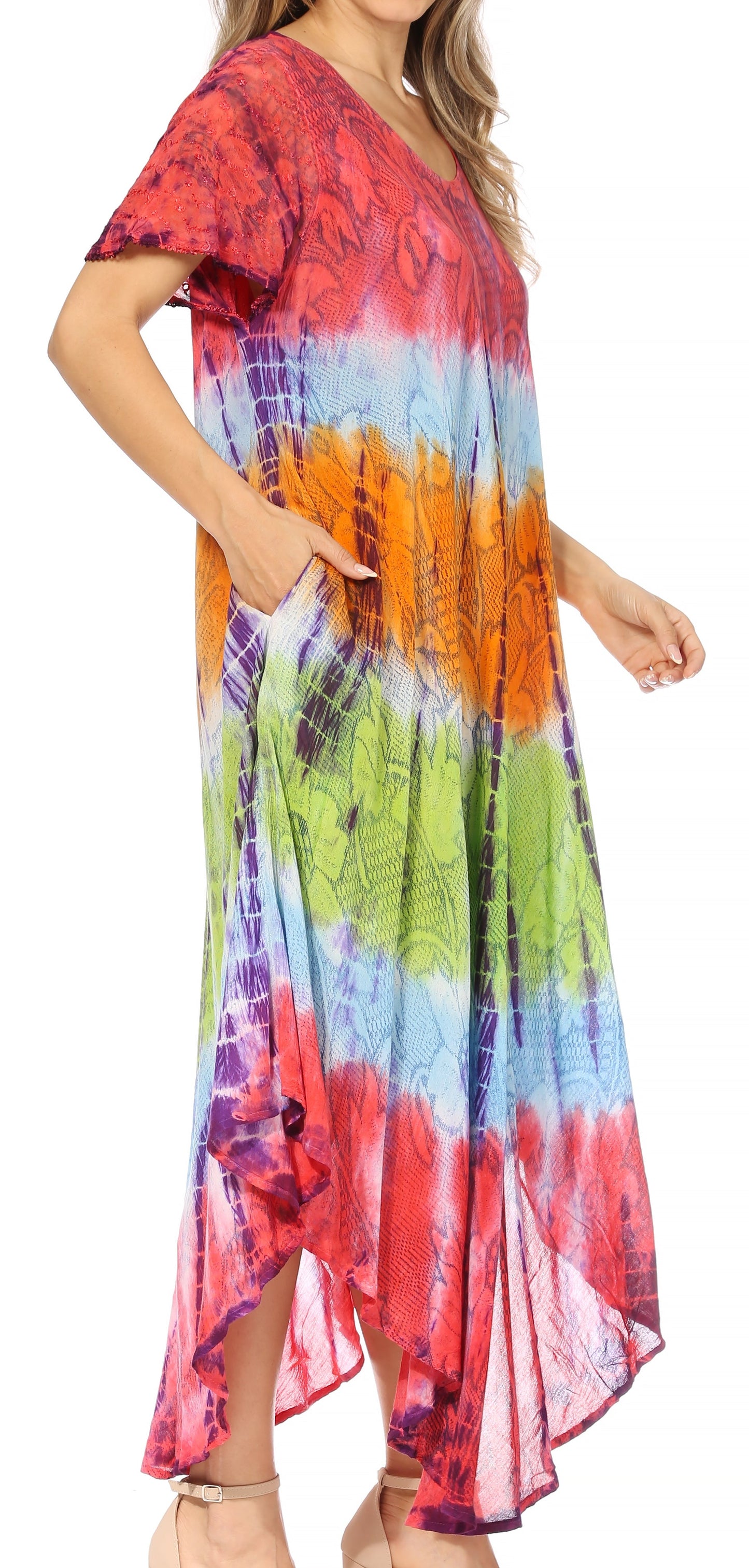 Sakkas Mika Ombre Floral Caftan Dress - Concordia Style Boutique
