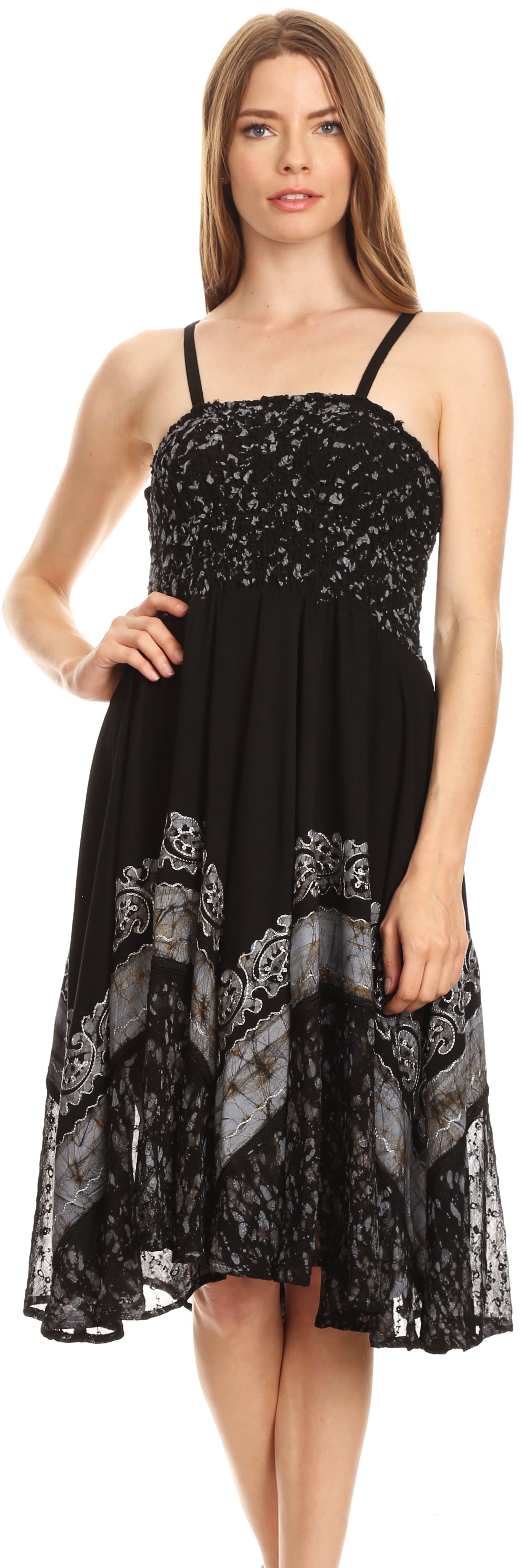 Sakkas Aphrodite Embroidered Batik Dress - Concordia Style Boutique