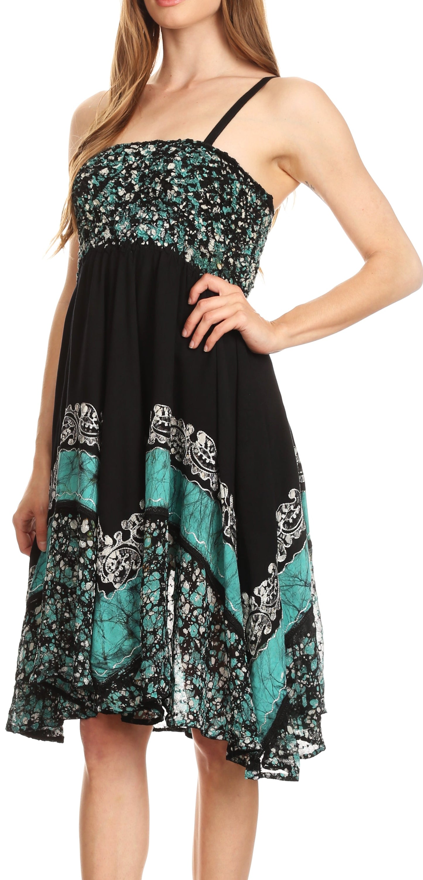 Sakkas Aphrodite Embroidered Batik Dress - Concordia Style Boutique