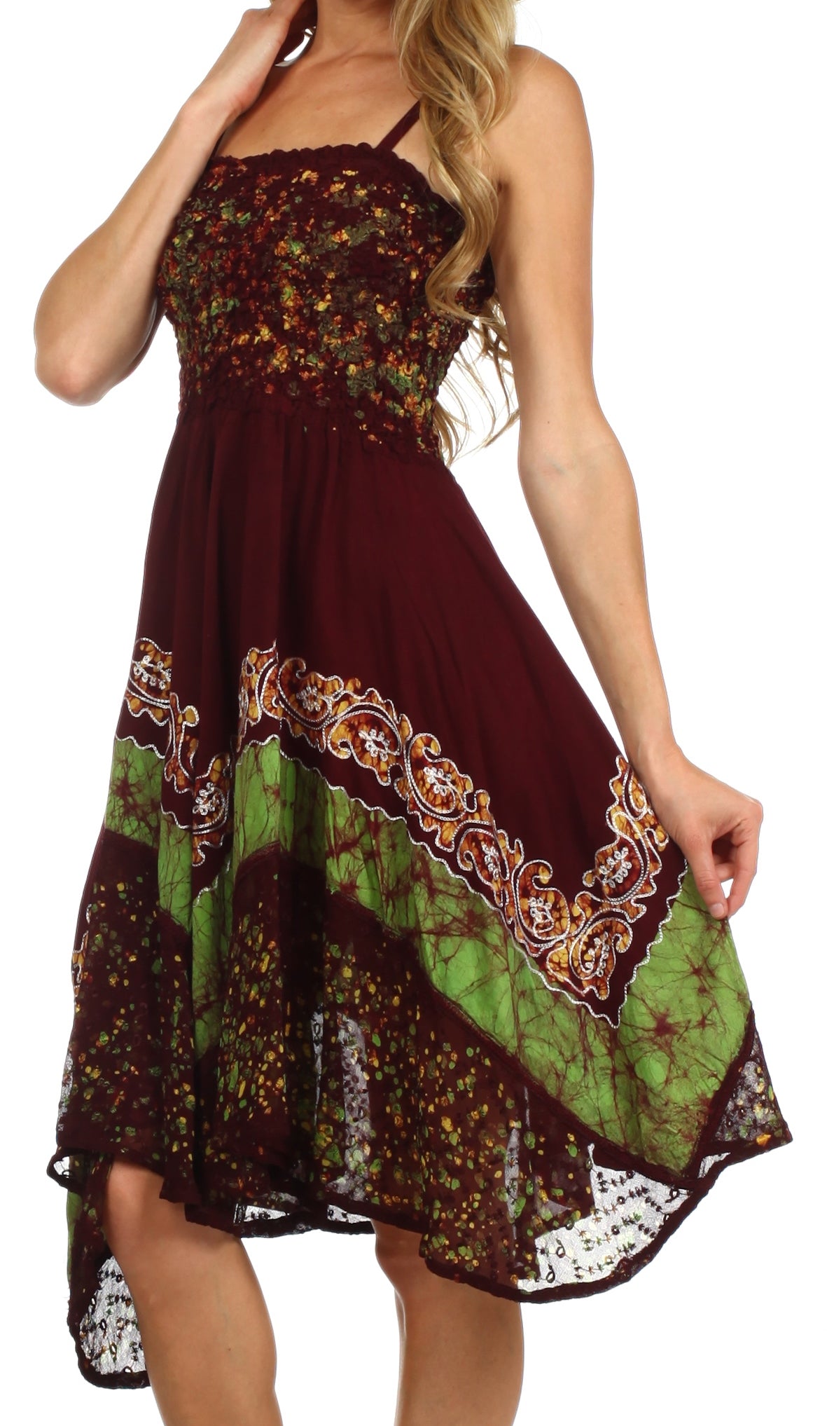 Sakkas Aphrodite Embroidered Batik Dress - Concordia Style Boutique