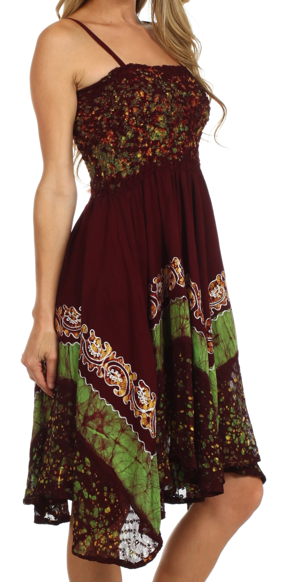 Sakkas Aphrodite Embroidered Batik Dress - Concordia Style Boutique
