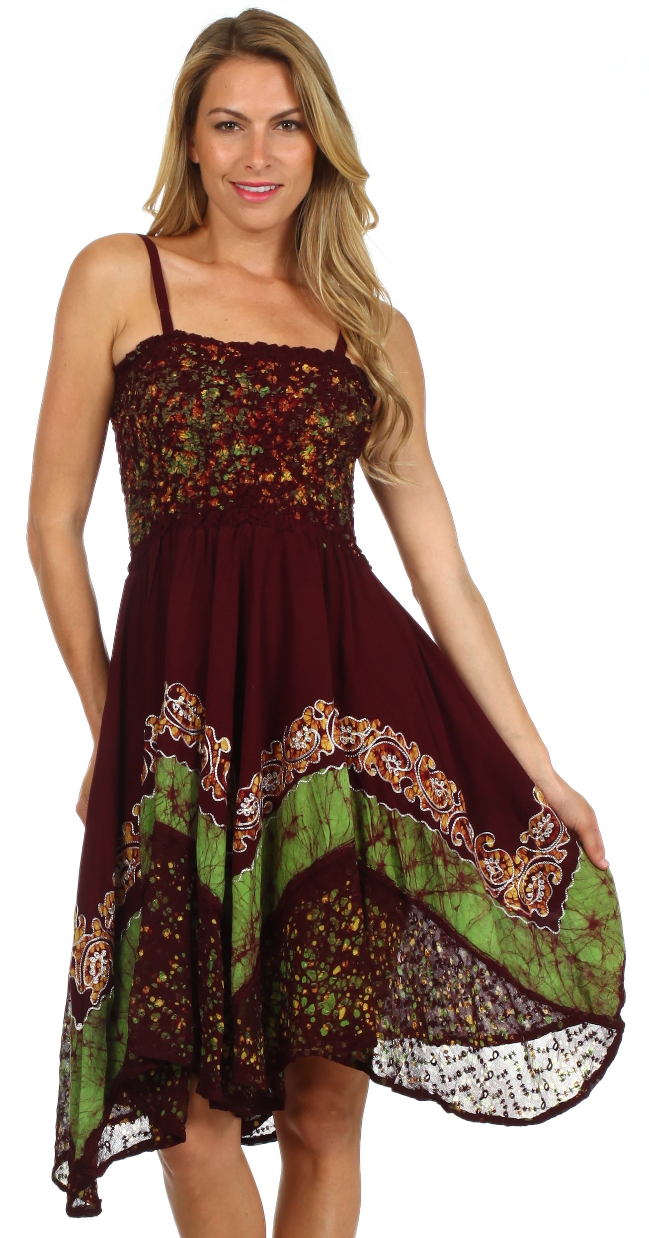 Sakkas Aphrodite Embroidered Batik Dress - Concordia Style Boutique