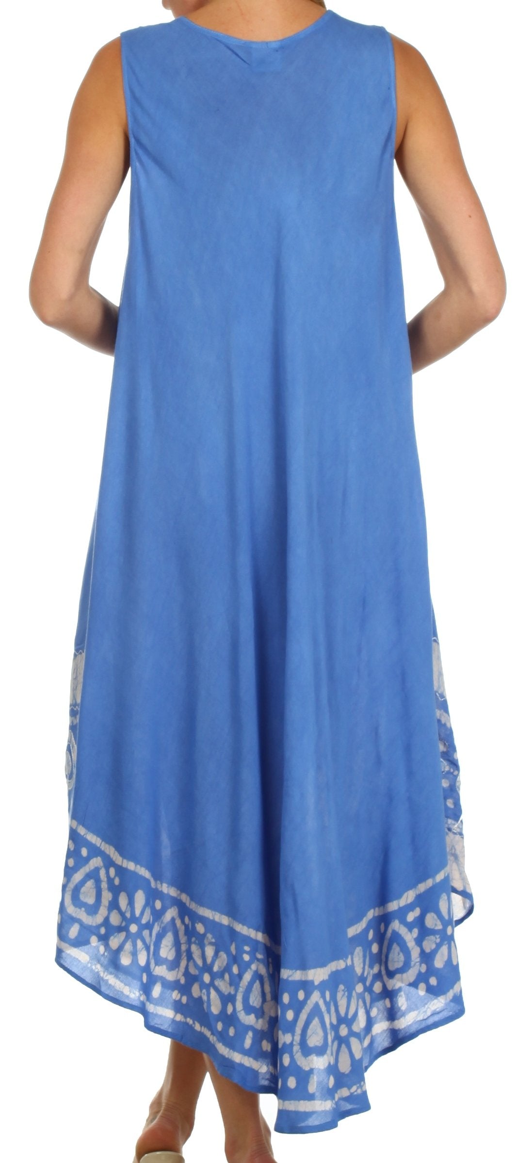 Sakkas Batik Flower Caftan Tank Dress / Cover Up - Concordia Style Boutique