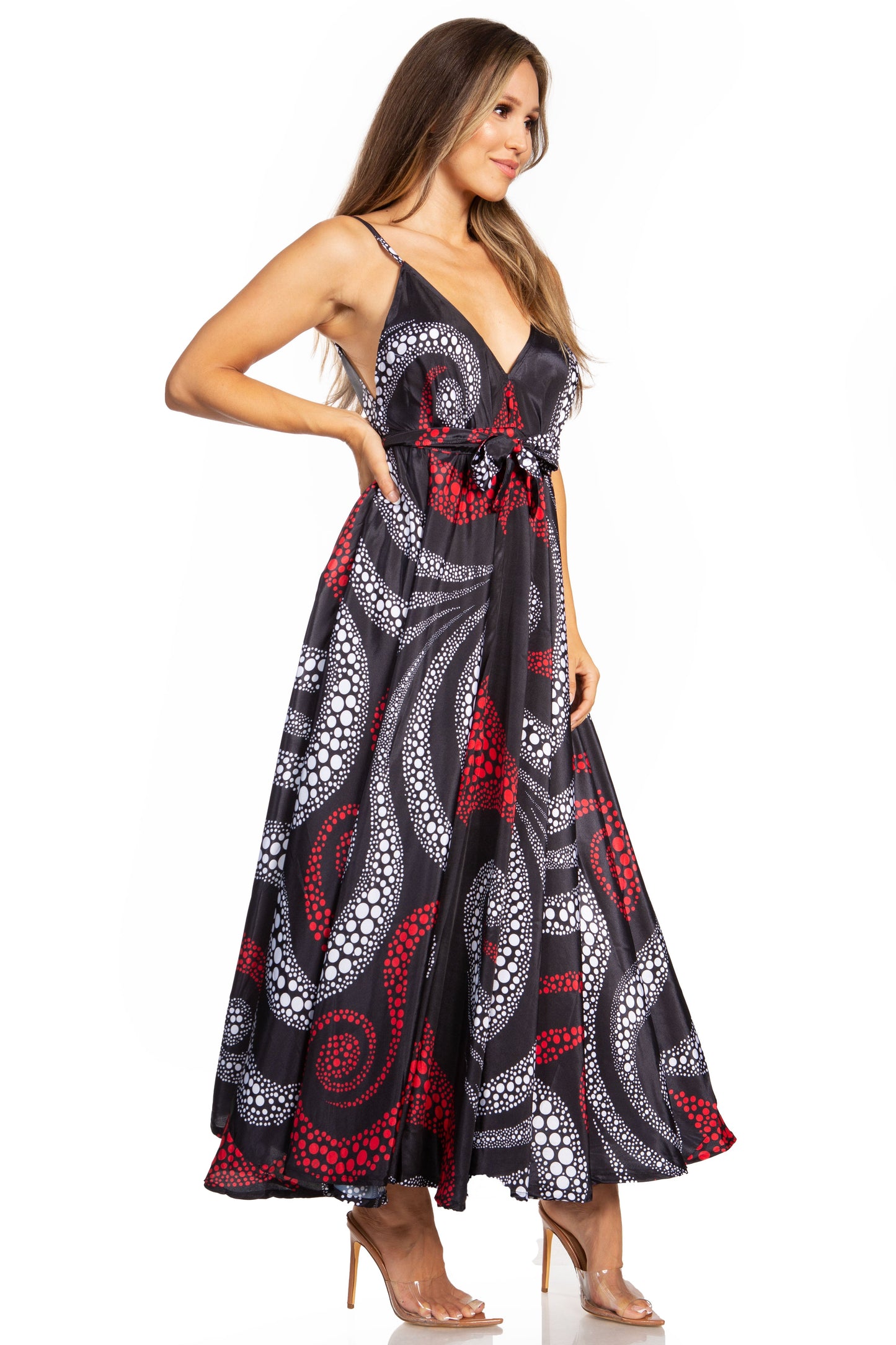 Sakkas Niza Women's Maxi Summer Casual Sleeveless Floral V neck Loose Long Dress - Concordia Style Boutique