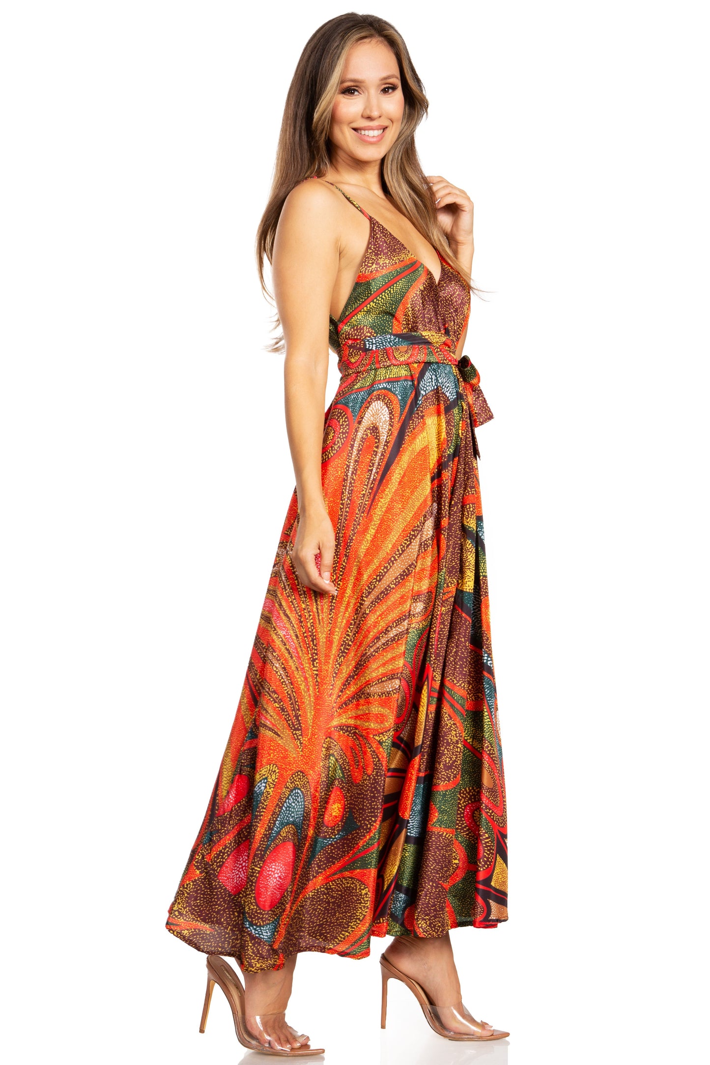 Sakkas Niza Women's Maxi Summer Casual Sleeveless Floral V neck Loose Long Dress - Concordia Style Boutique