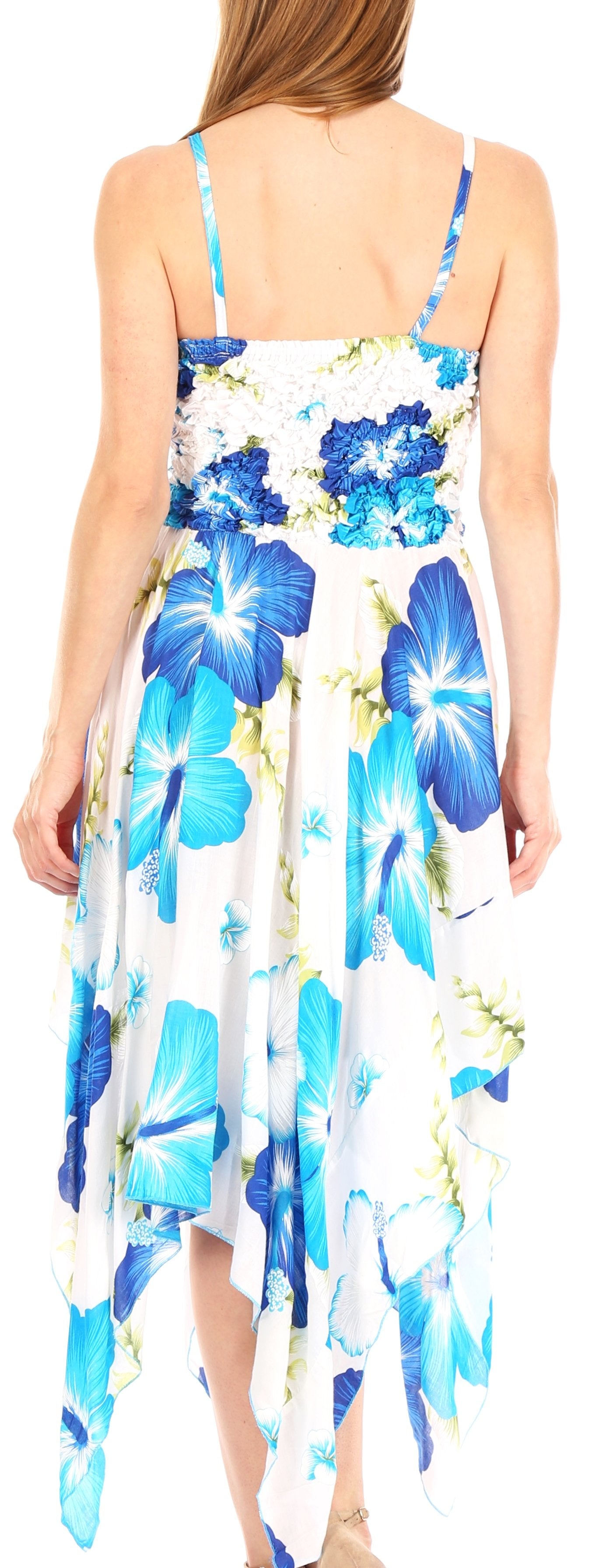 Sakkas Hamisi Women's Tube Spaghetti Strap Floral Print Summer Casual Short Dress - Concordia Style Boutique
