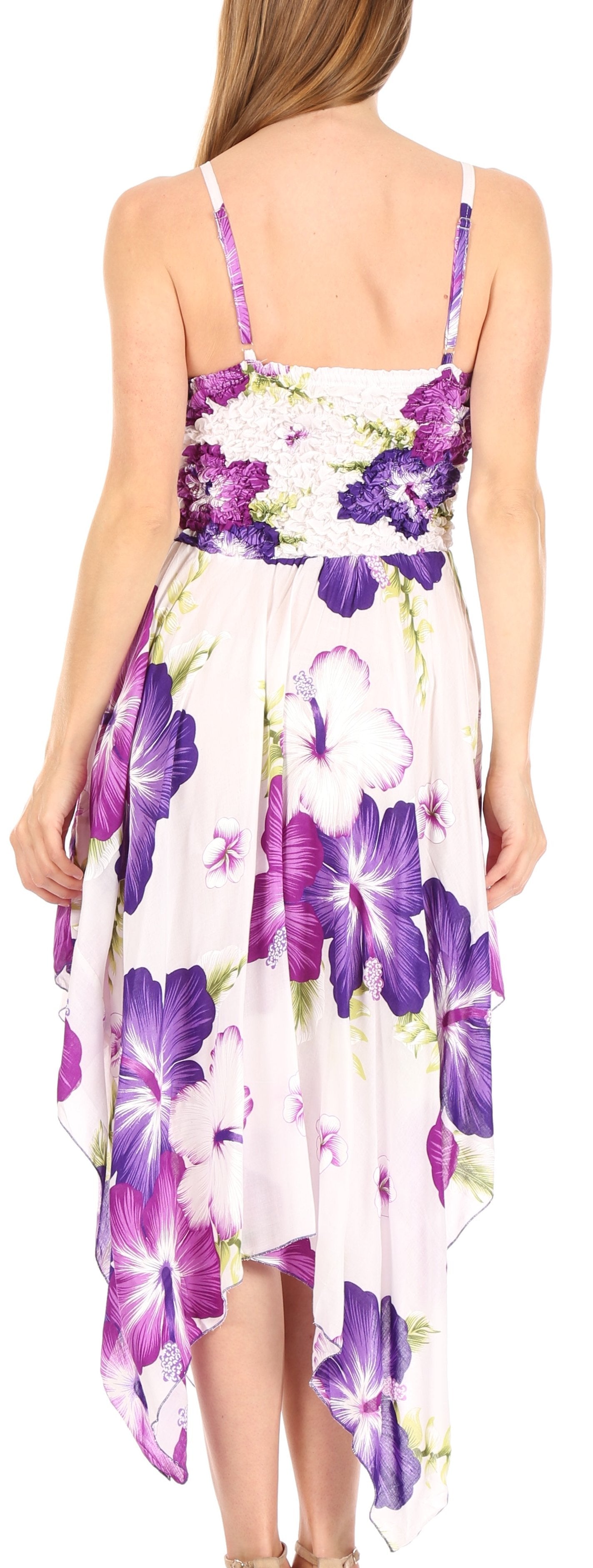 Sakkas Hamisi Women's Tube Spaghetti Strap Floral Print Summer Casual Short Dress - Concordia Style Boutique