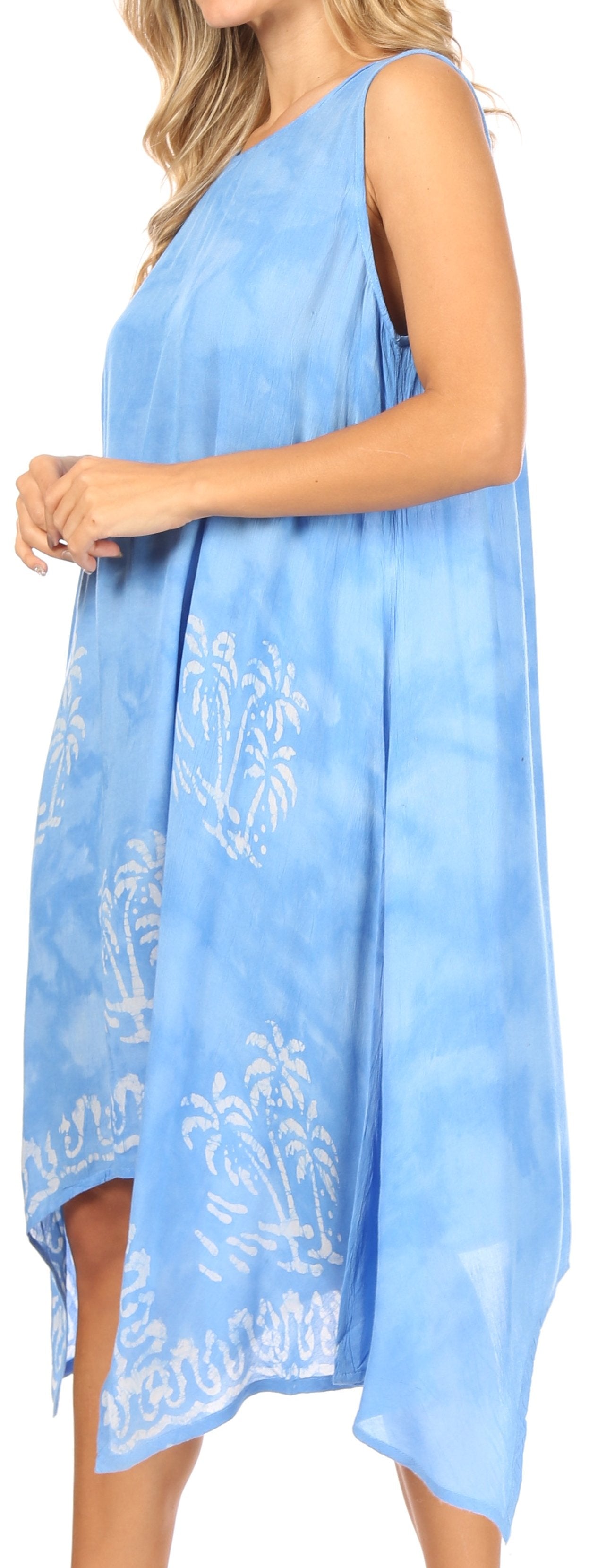 Sakkas Tinna Women's Casual Sleeveless Tank Flare Midi Boho Print Dress Cover-up - Concordia Style Boutique
