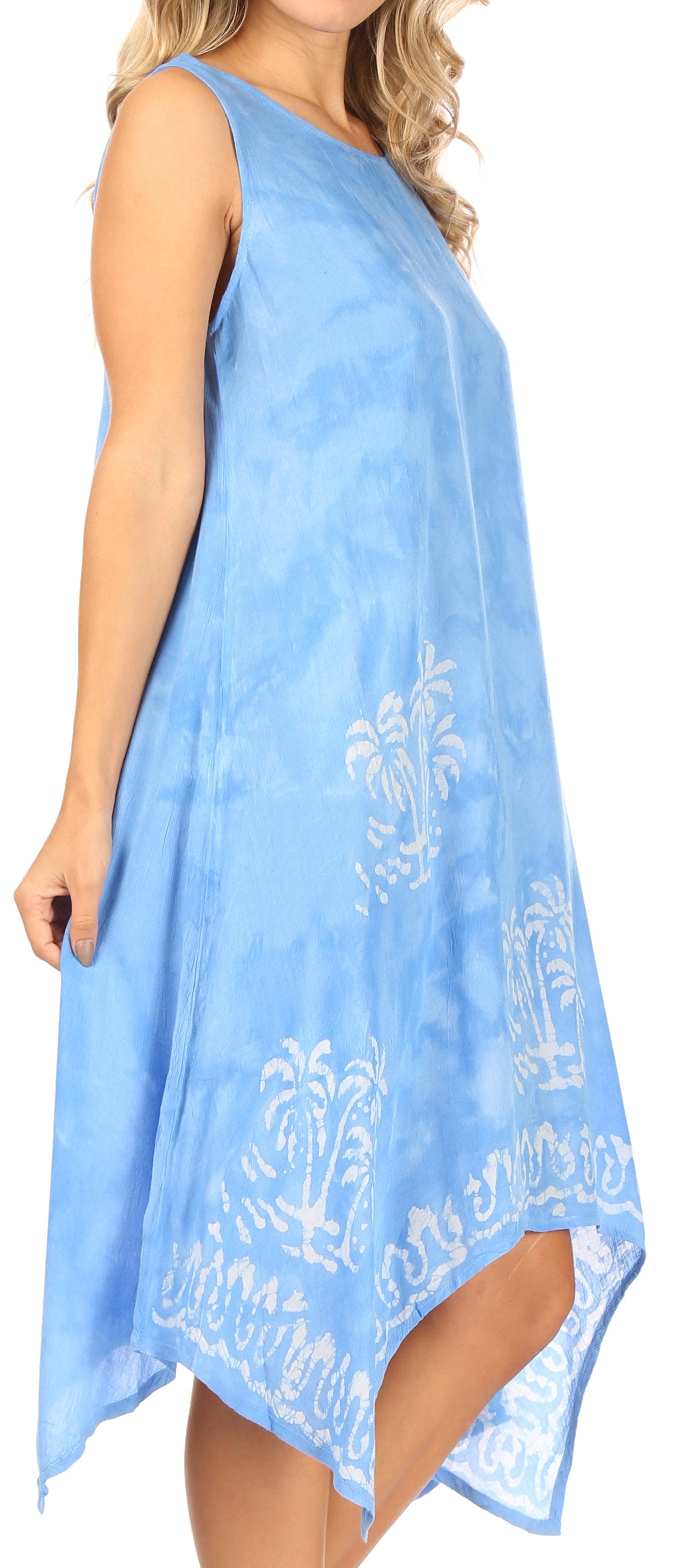 Sakkas Tinna Women's Casual Sleeveless Tank Flare Midi Boho Print Dress Cover-up - Concordia Style Boutique