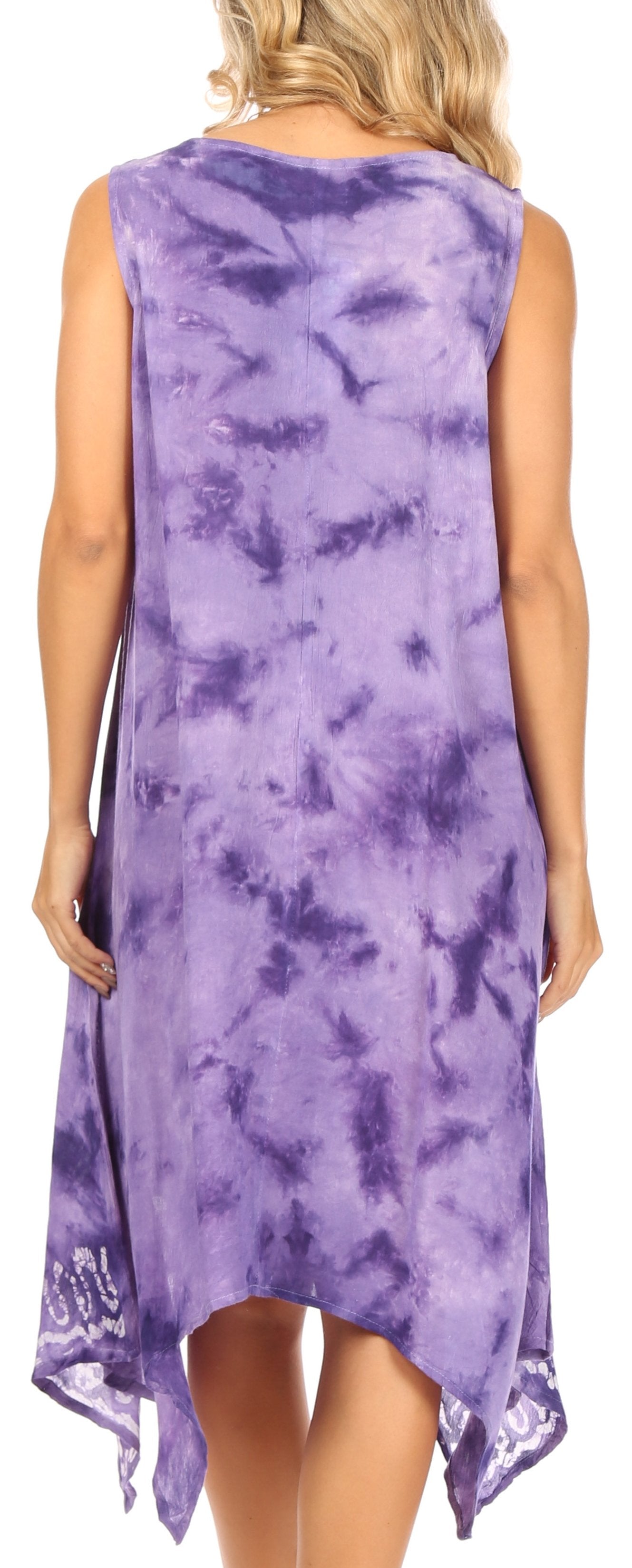 Sakkas Tinna Women's Casual Sleeveless Tank Flare Midi Boho Print Dress Cover-up - Concordia Style Boutique
