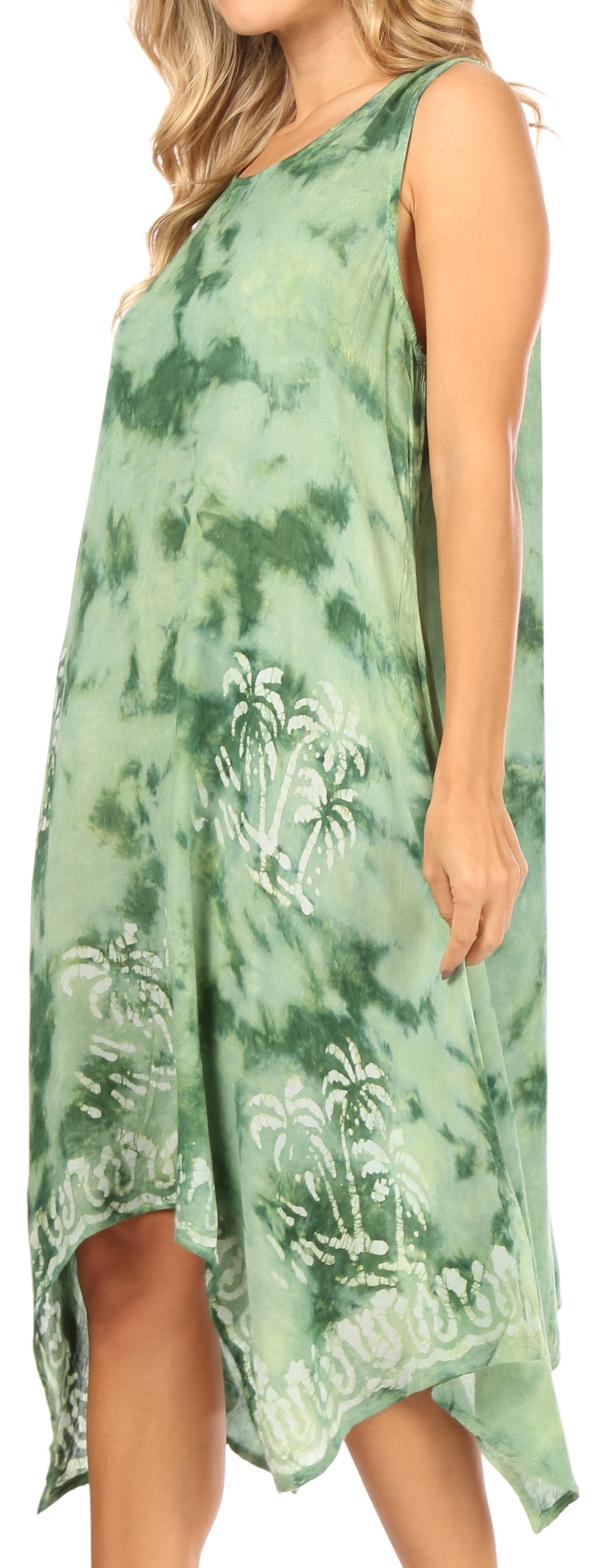 Sakkas Tinna Women's Casual Sleeveless Tank Flare Midi Boho Print Dress Cover-up - Concordia Style Boutique