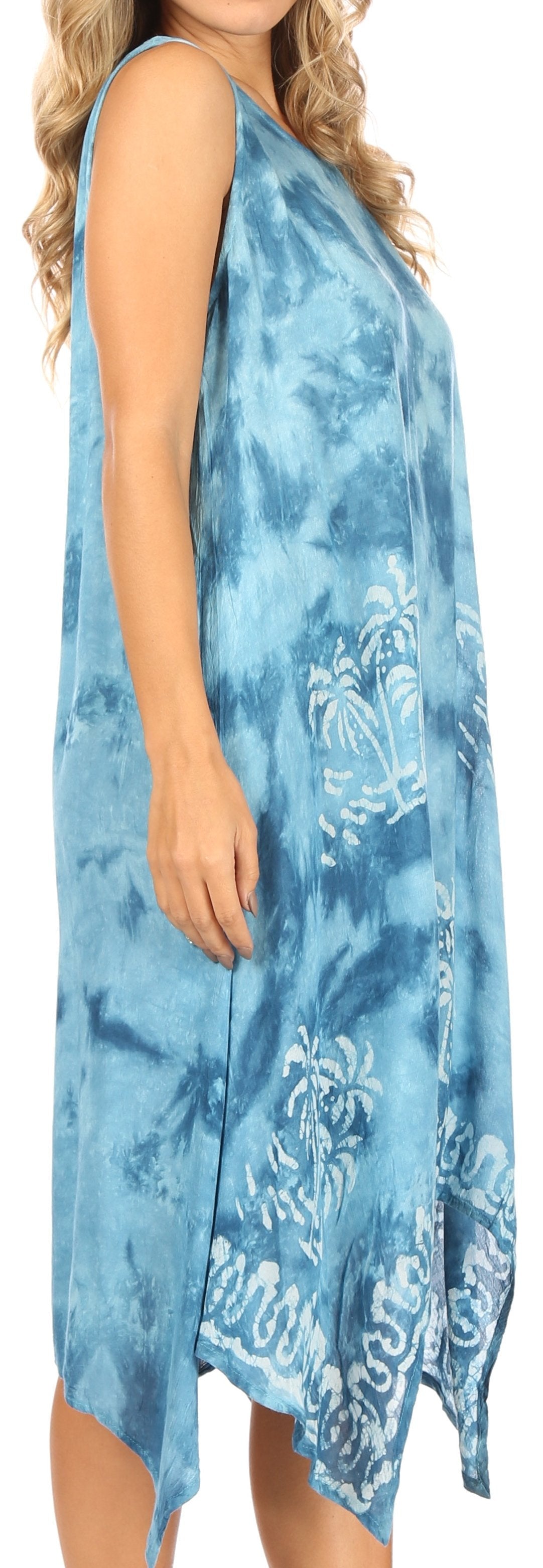 Sakkas Tinna Women's Casual Sleeveless Tank Flare Midi Boho Print Dress Cover-up - Concordia Style Boutique