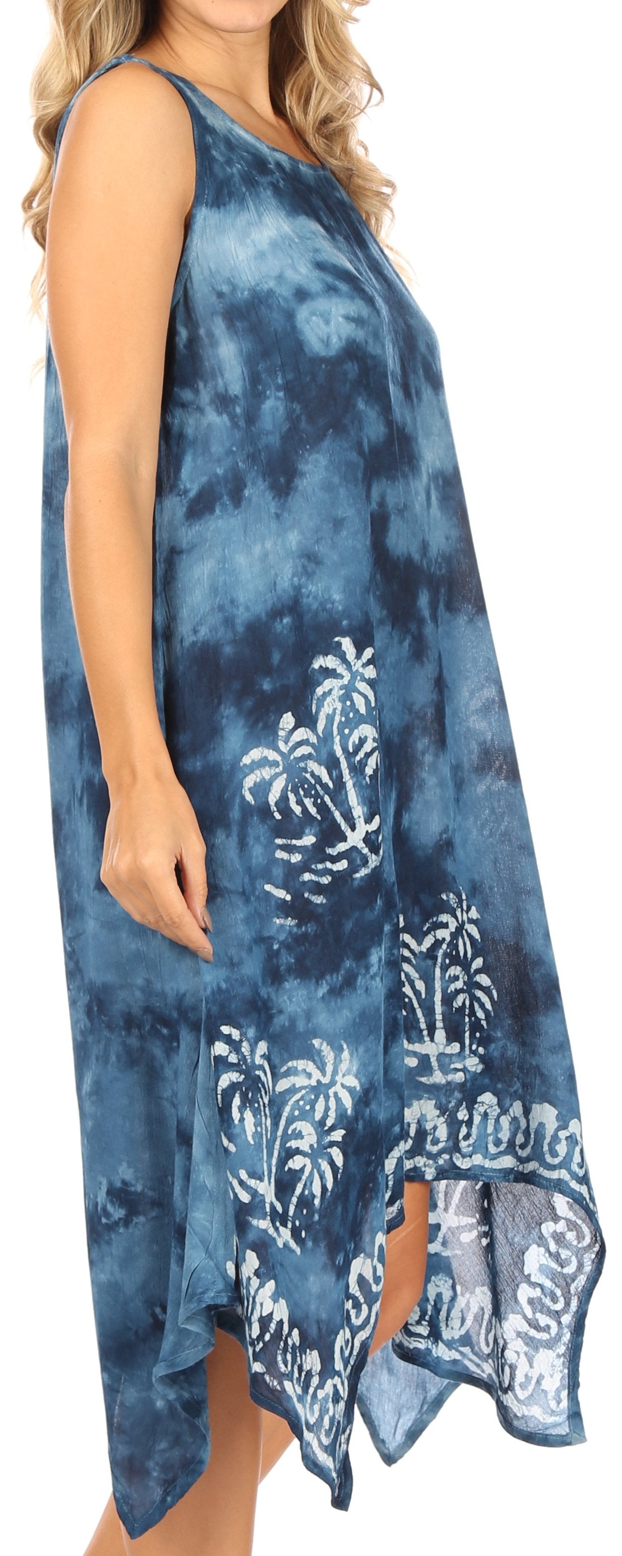 Sakkas Tinna Women's Casual Sleeveless Tank Flare Midi Boho Print Dress Cover-up - Concordia Style Boutique