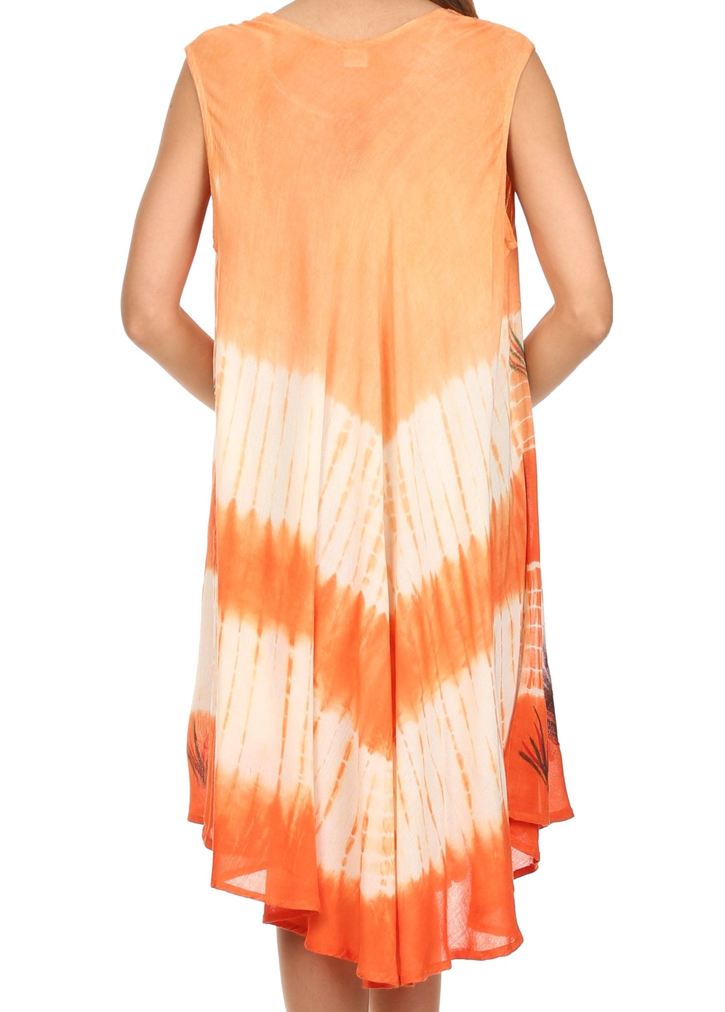 Sakkas Peacock Feather Caftan Dress / Cover Up - Concordia Style Boutique