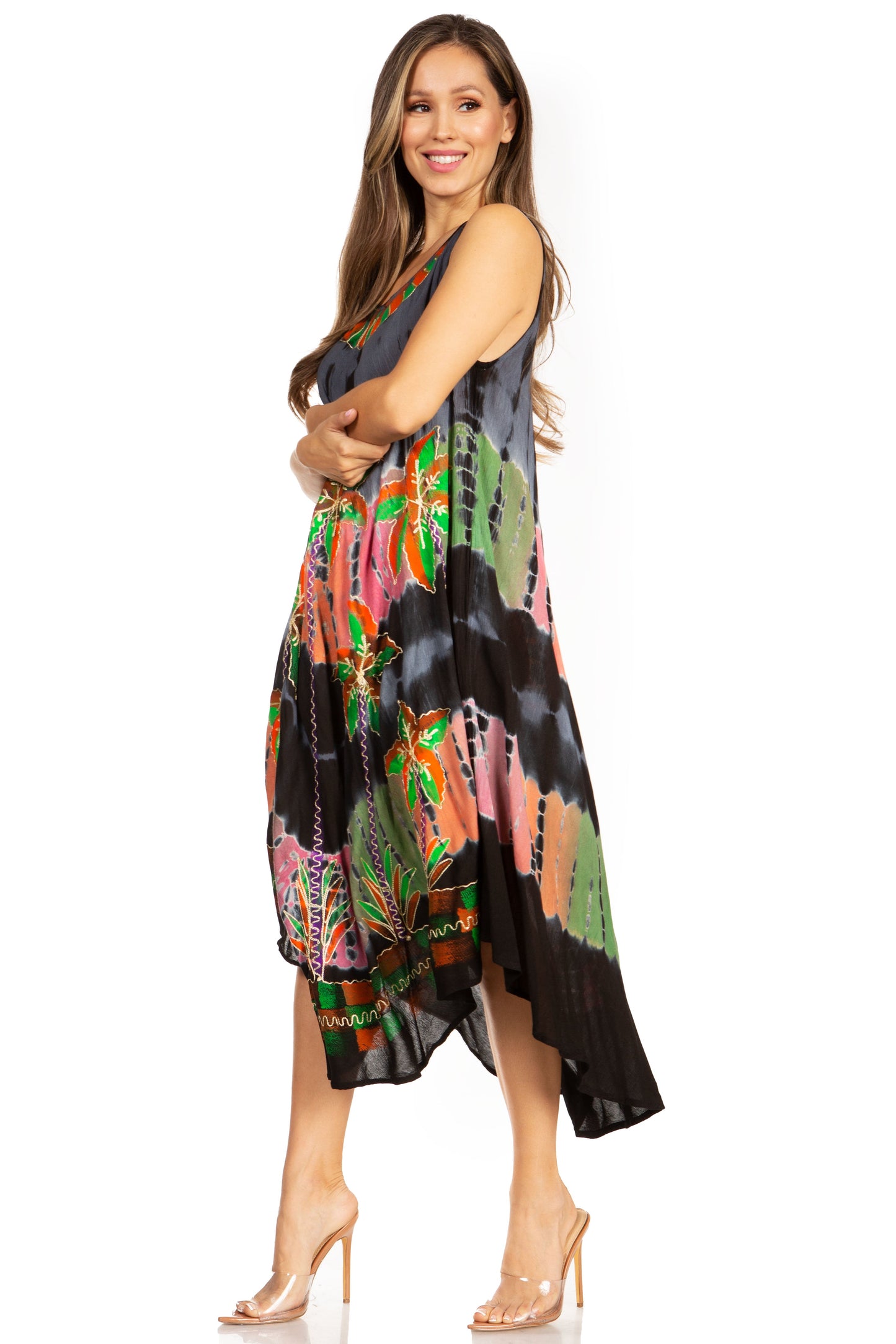 Sakkas Tasanee Caftan Tank Dress / Cover Up - Concordia Style Boutique