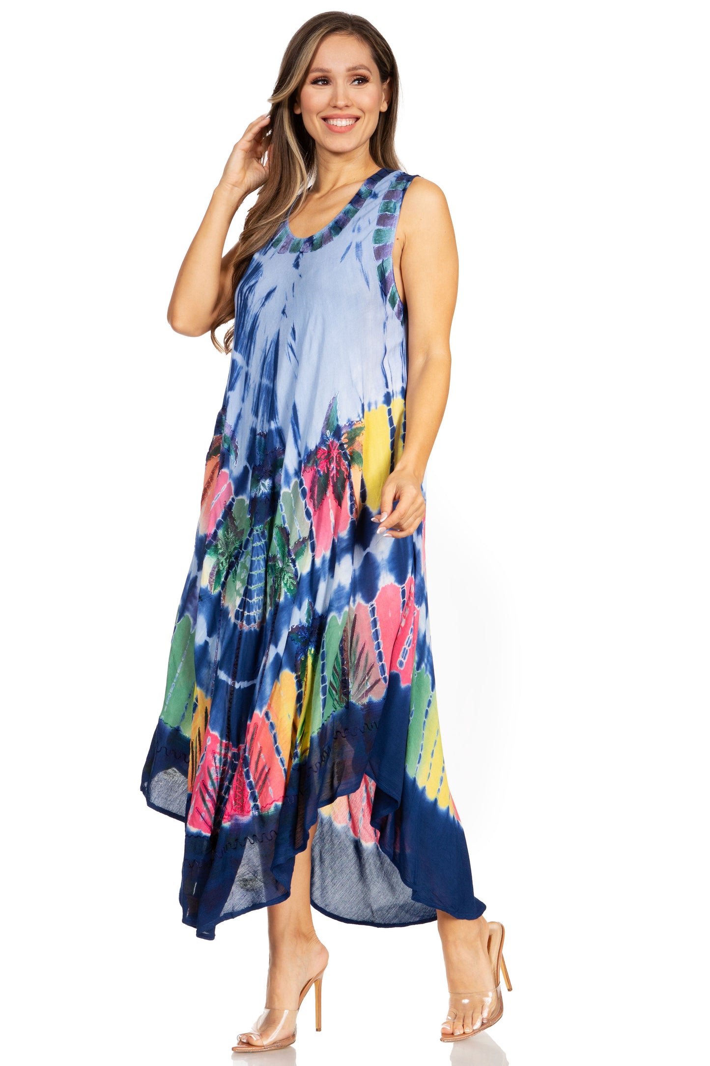Sakkas Tasanee Caftan Tank Dress / Cover Up - Concordia Style Boutique