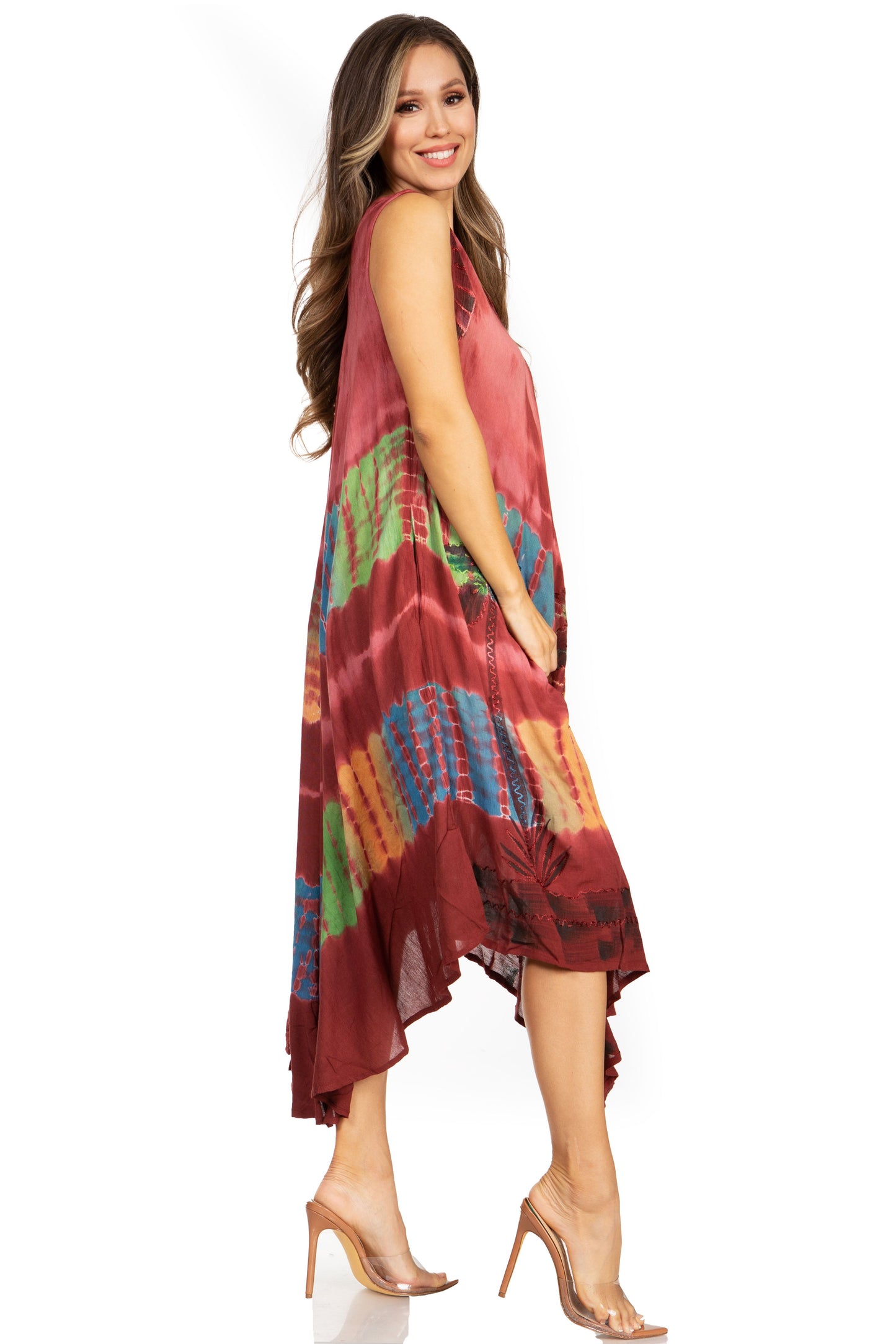 Sakkas Tasanee Caftan Tank Dress / Cover Up - Concordia Style Boutique