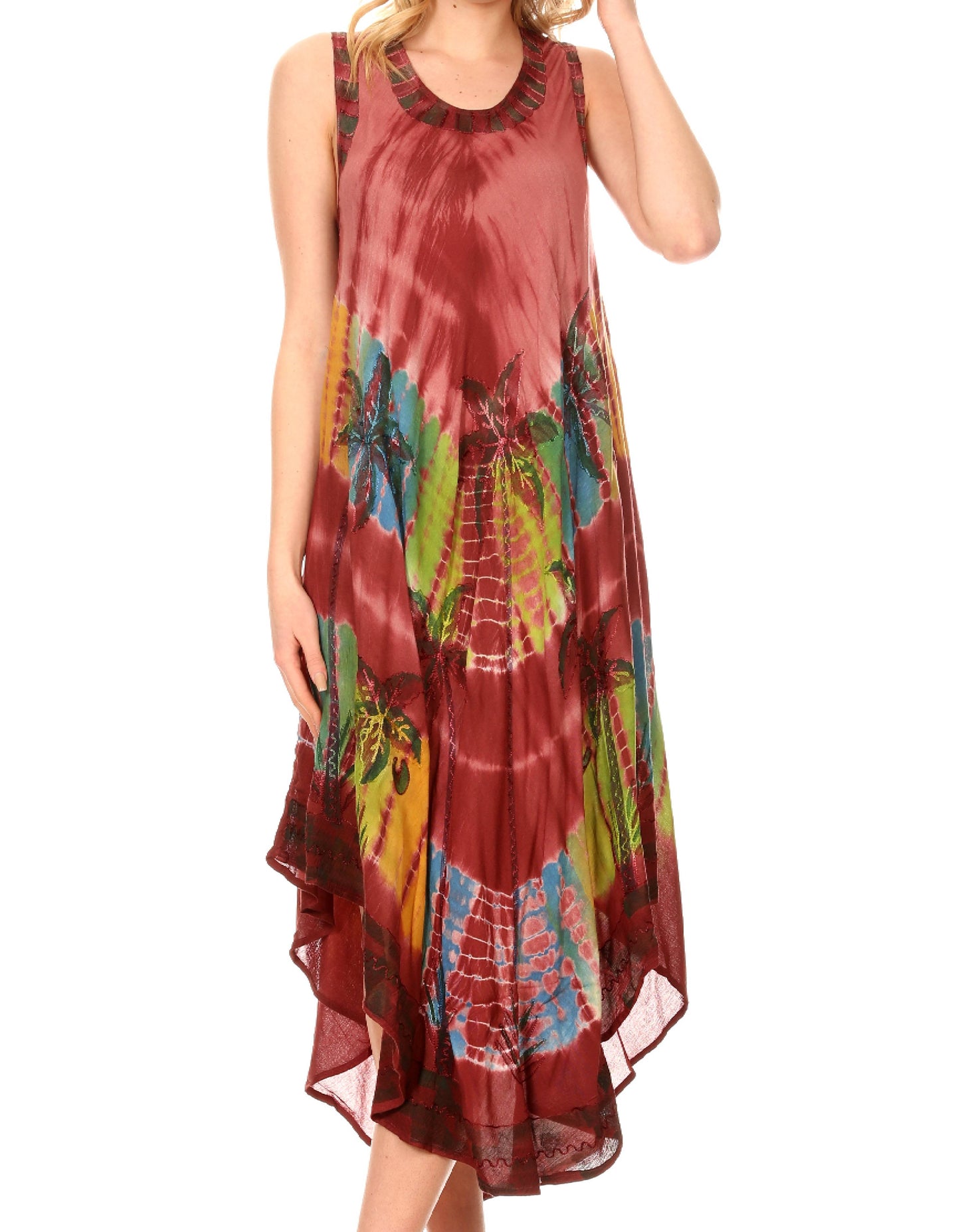 Sakkas Tasanee Caftan Tank Dress / Cover Up - Concordia Style Boutique