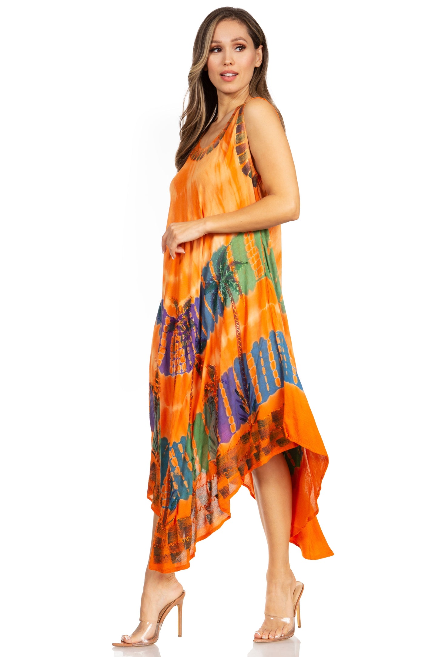 Sakkas Tasanee Caftan Tank Dress / Cover Up - Concordia Style Boutique