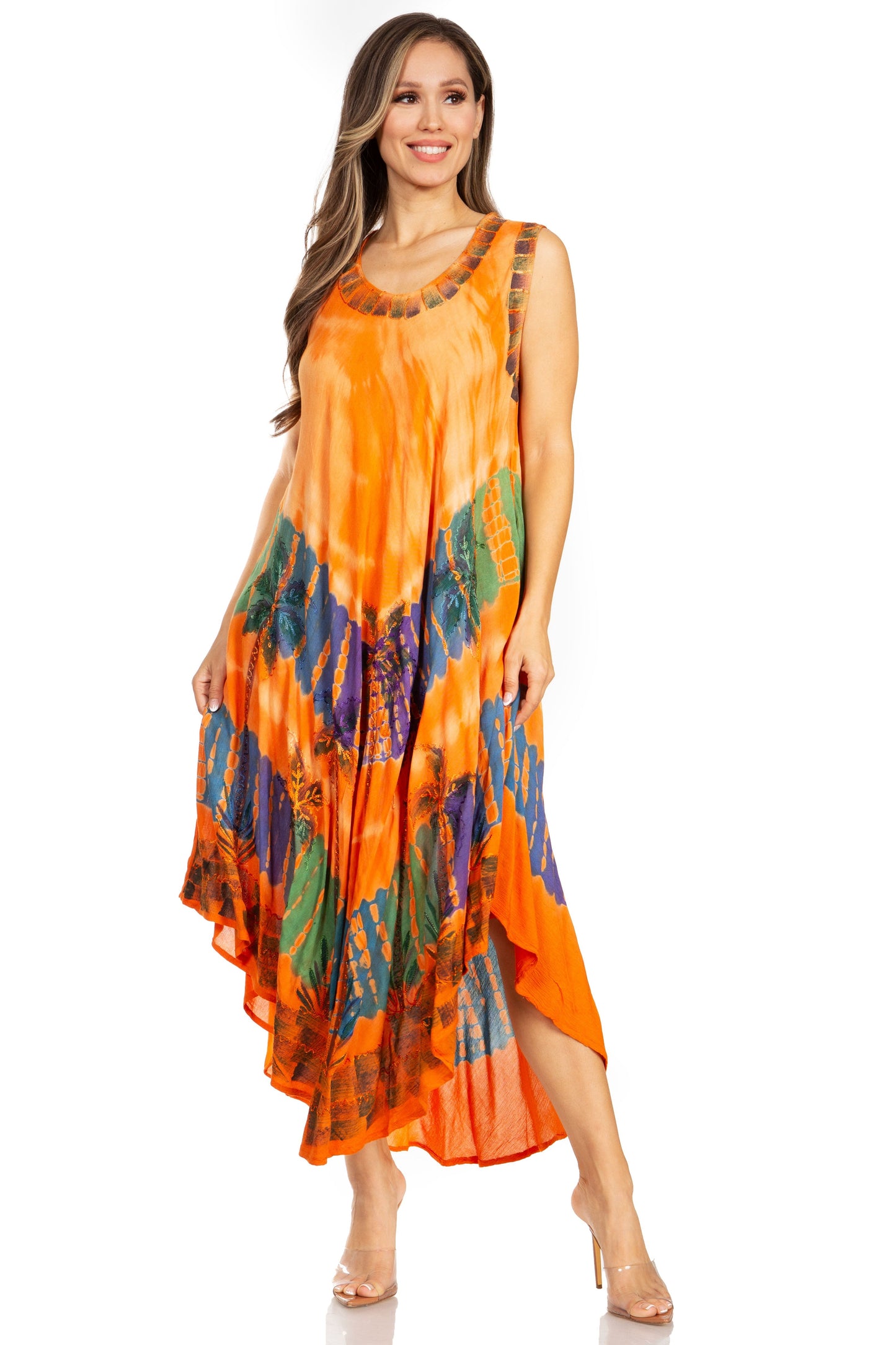Sakkas Tasanee Caftan Tank Dress / Cover Up - Concordia Style Boutique
