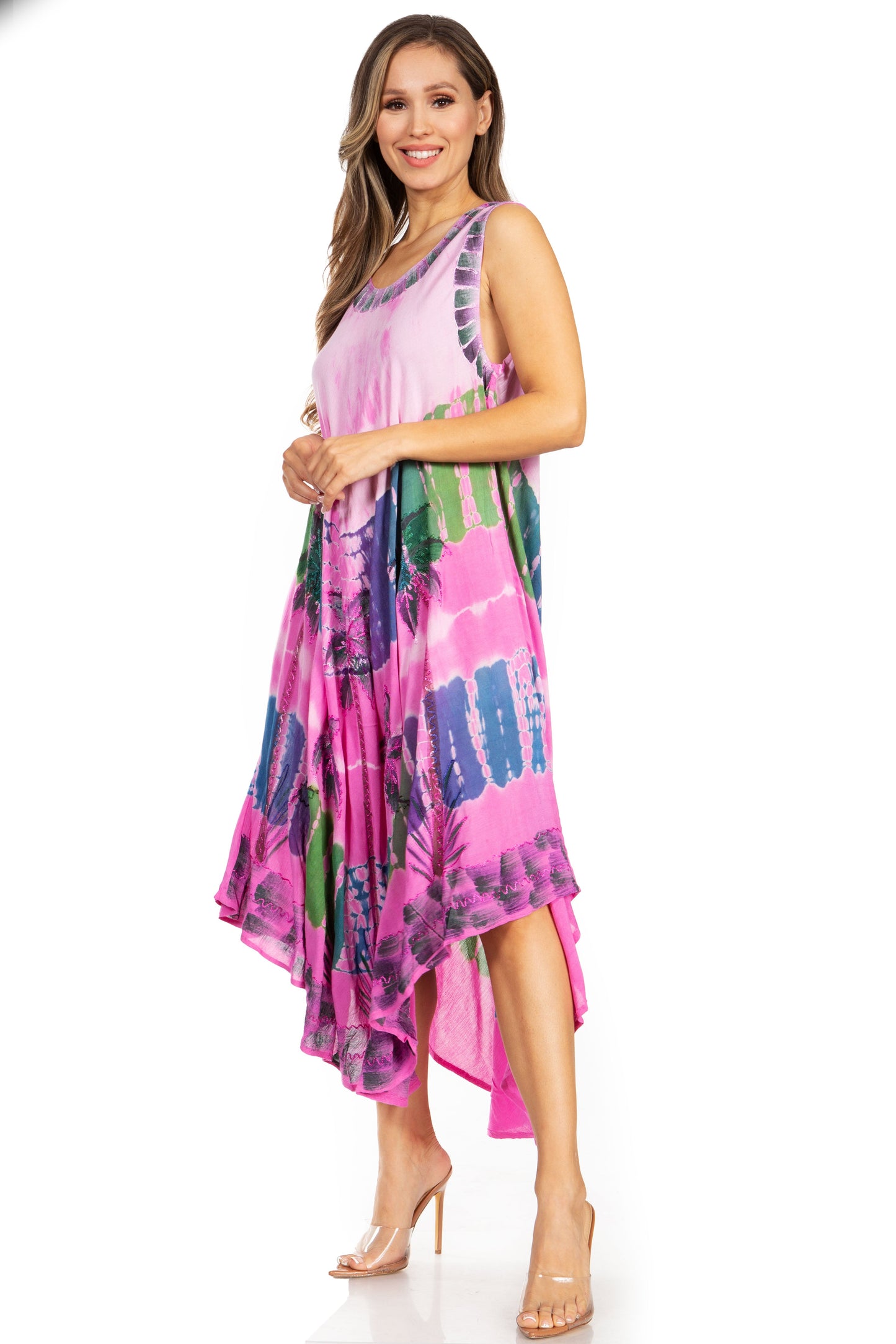 Sakkas Tasanee Caftan Tank Dress / Cover Up - Concordia Style Boutique