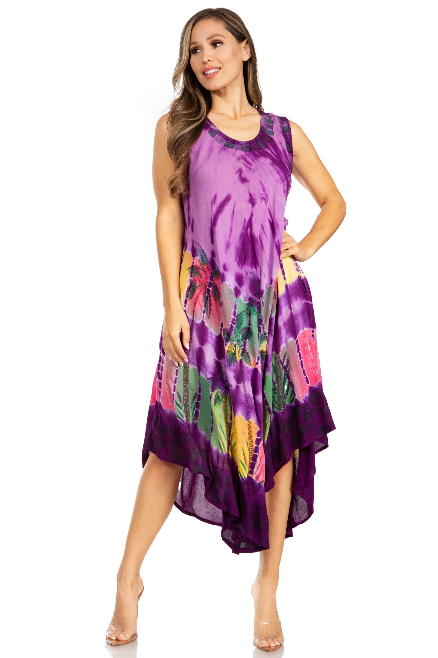 Sakkas Tasanee Caftan Tank Dress / Cover Up - Concordia Style Boutique