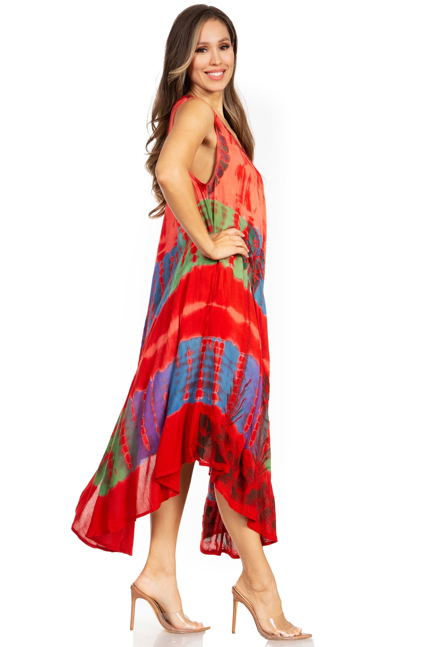 Sakkas Tasanee Caftan Tank Dress / Cover Up - Concordia Style Boutique