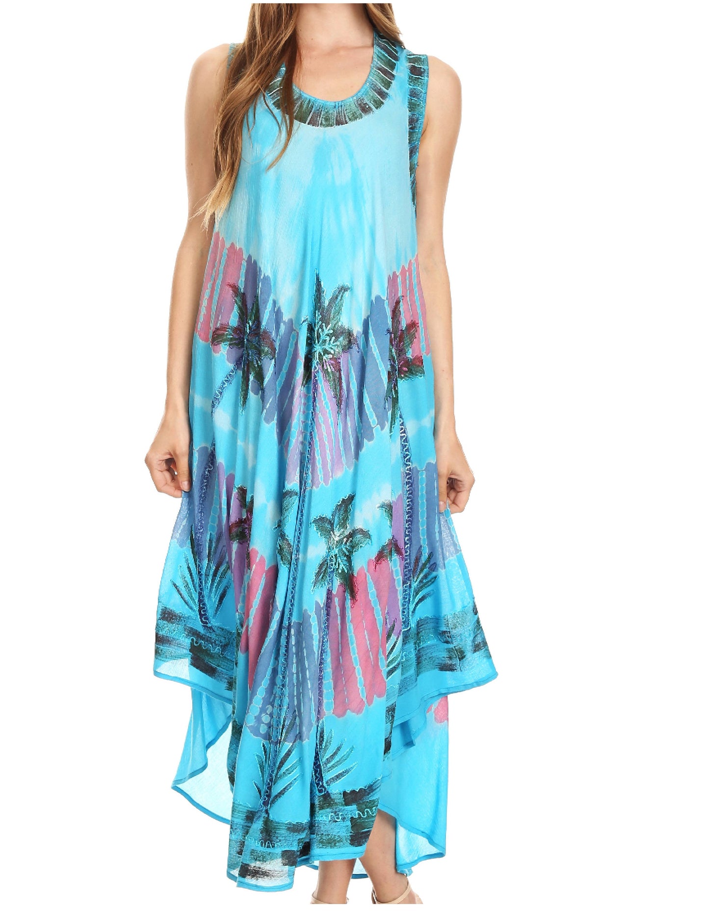 Sakkas Tasanee Caftan Tank Dress / Cover Up - Concordia Style Boutique
