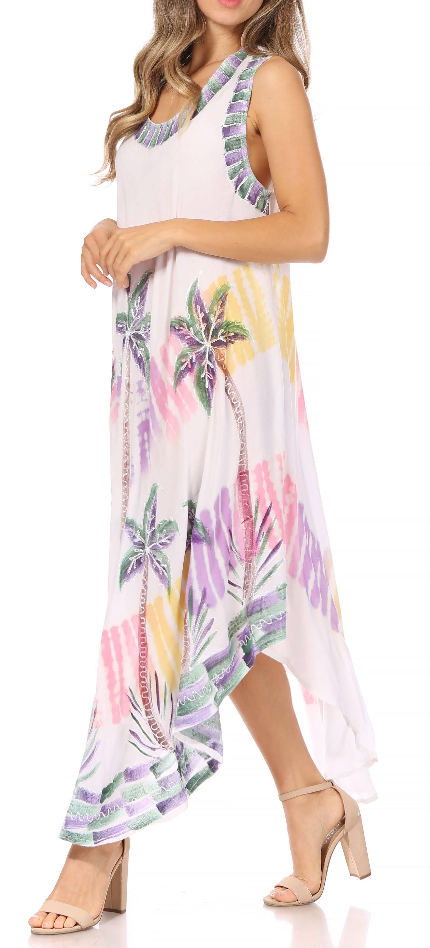 Sakkas Tasanee Caftan Tank Dress / Cover Up - Concordia Style Boutique