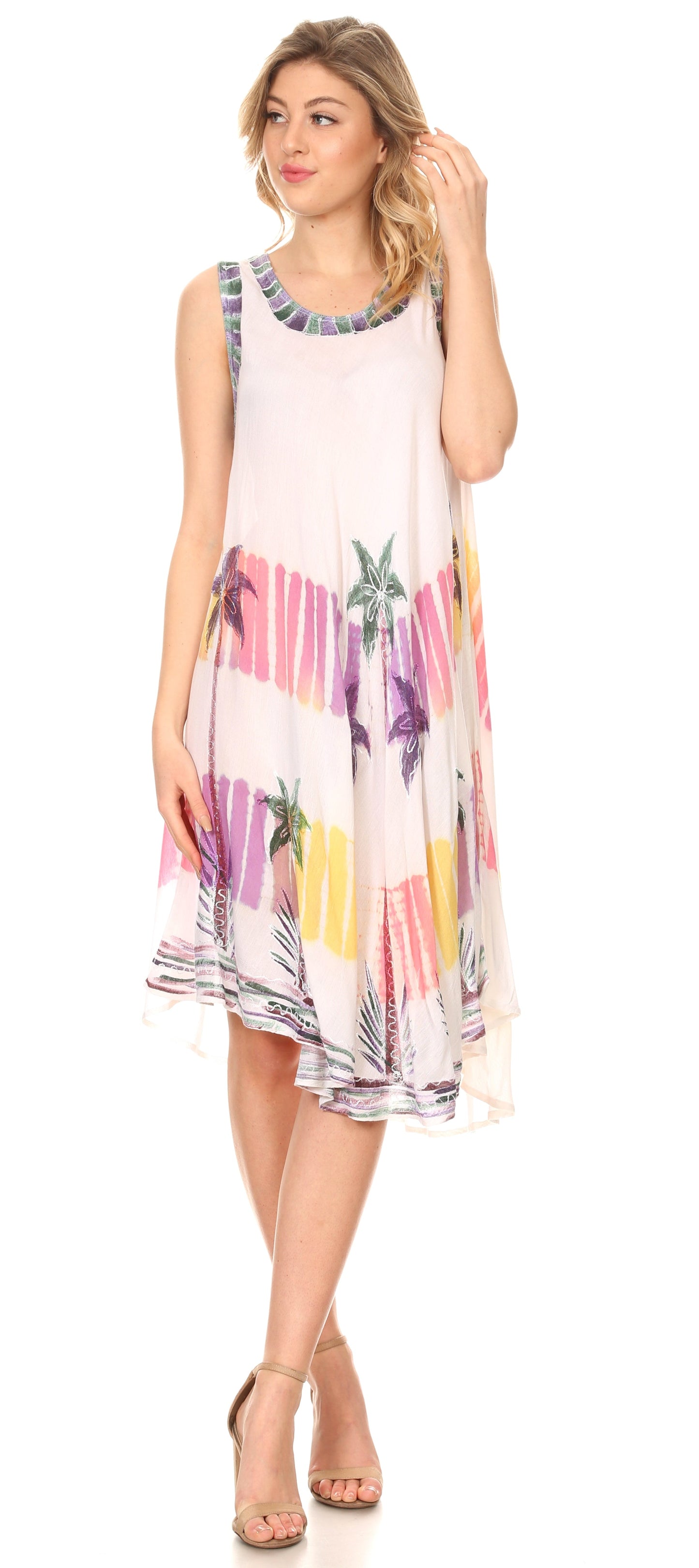Sakkas Tasanee Caftan Tank Dress / Cover Up - Concordia Style Boutique