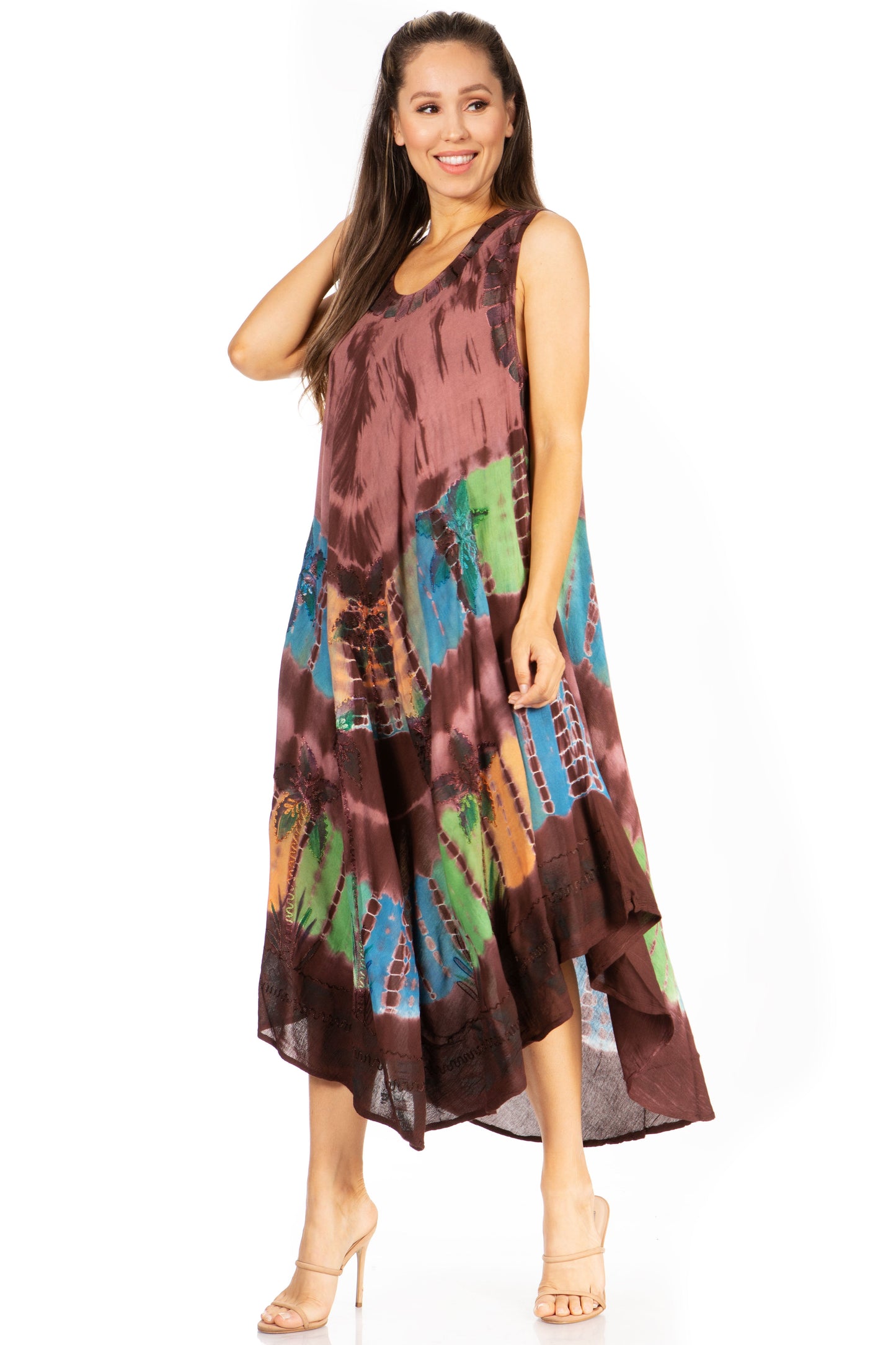 Sakkas Tasanee Caftan Tank Dress / Cover Up - Concordia Style Boutique