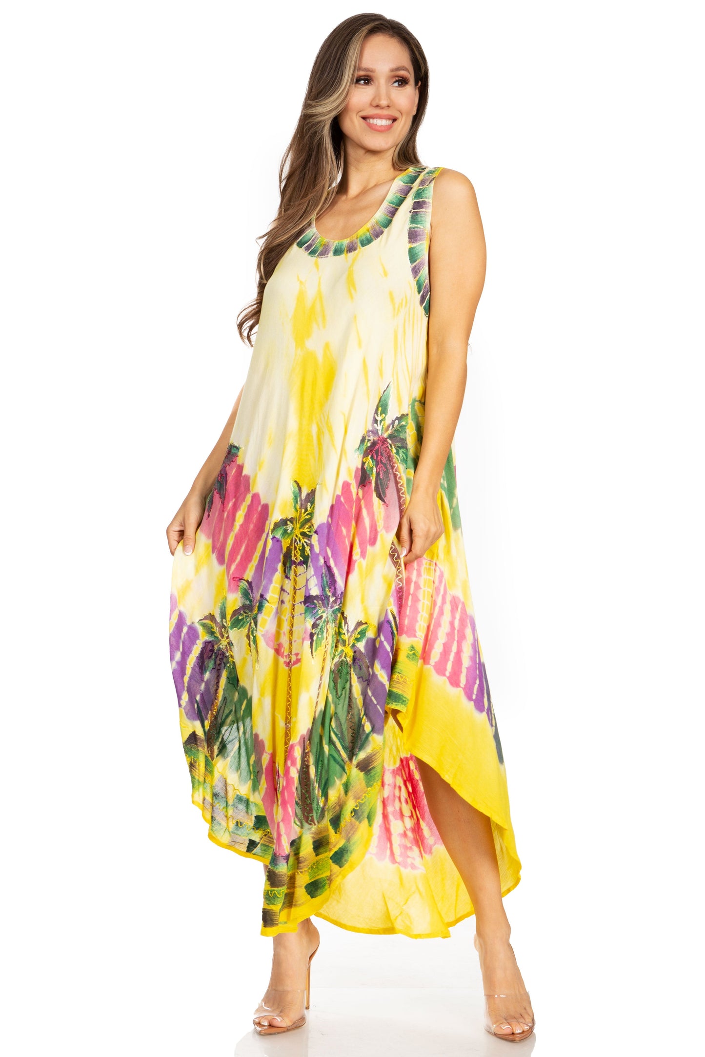 Sakkas Tasanee Caftan Tank Dress / Cover Up - Concordia Style Boutique