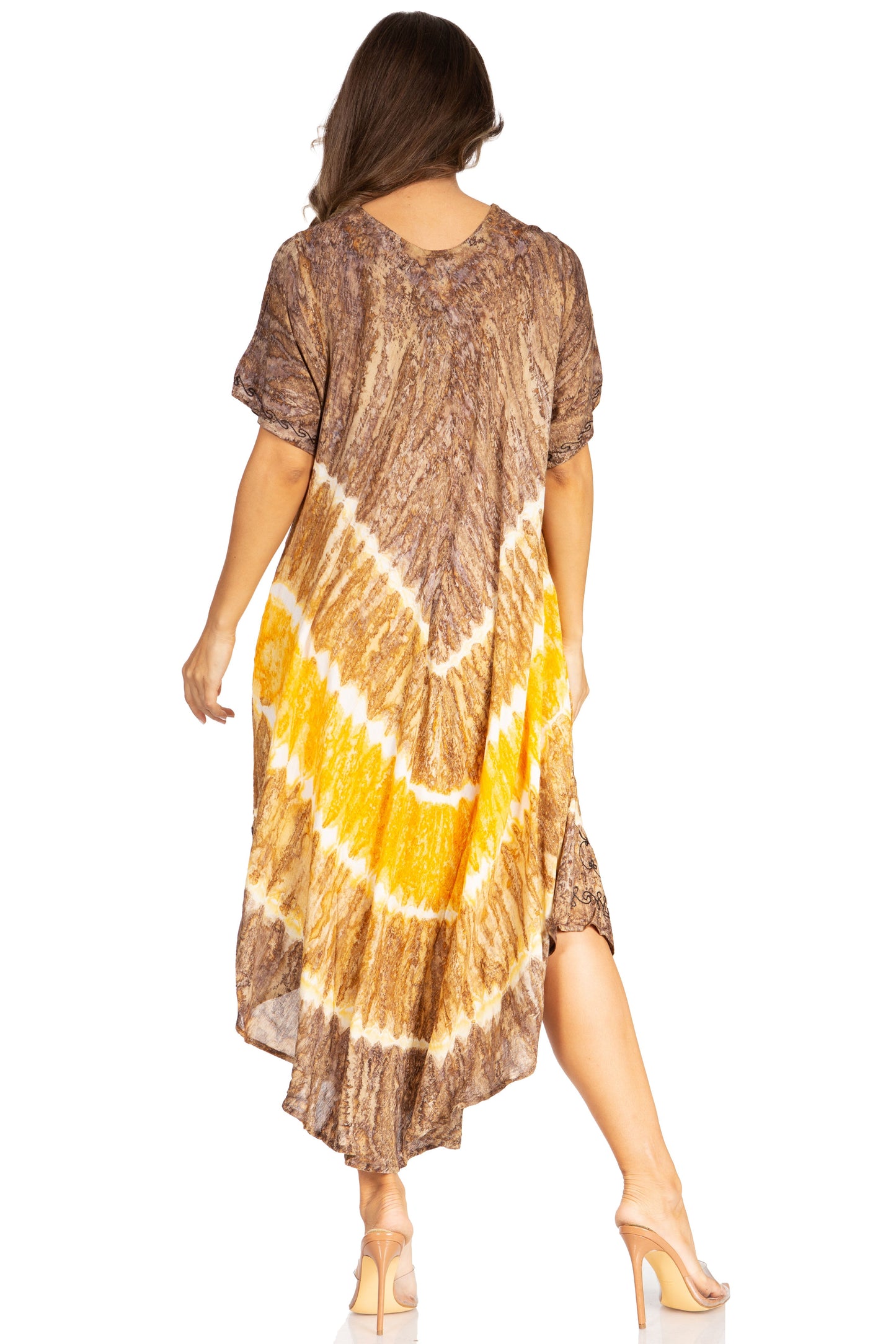 Sakkas Viveka Embroidered Caftan Dress - Concordia Style Boutique