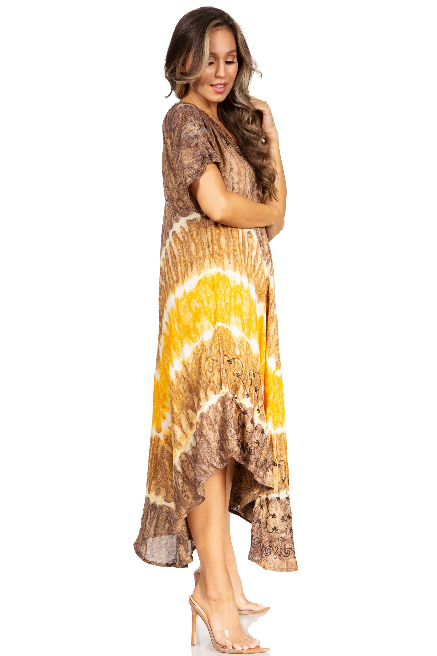 Sakkas Viveka Embroidered Caftan Dress - Concordia Style Boutique