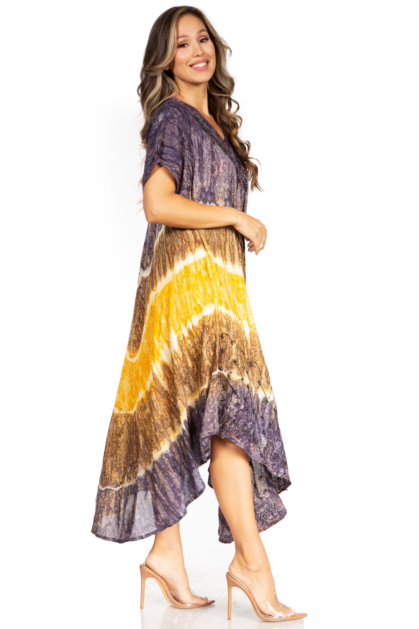 Sakkas Viveka Embroidered Caftan Dress - Concordia Style Boutique