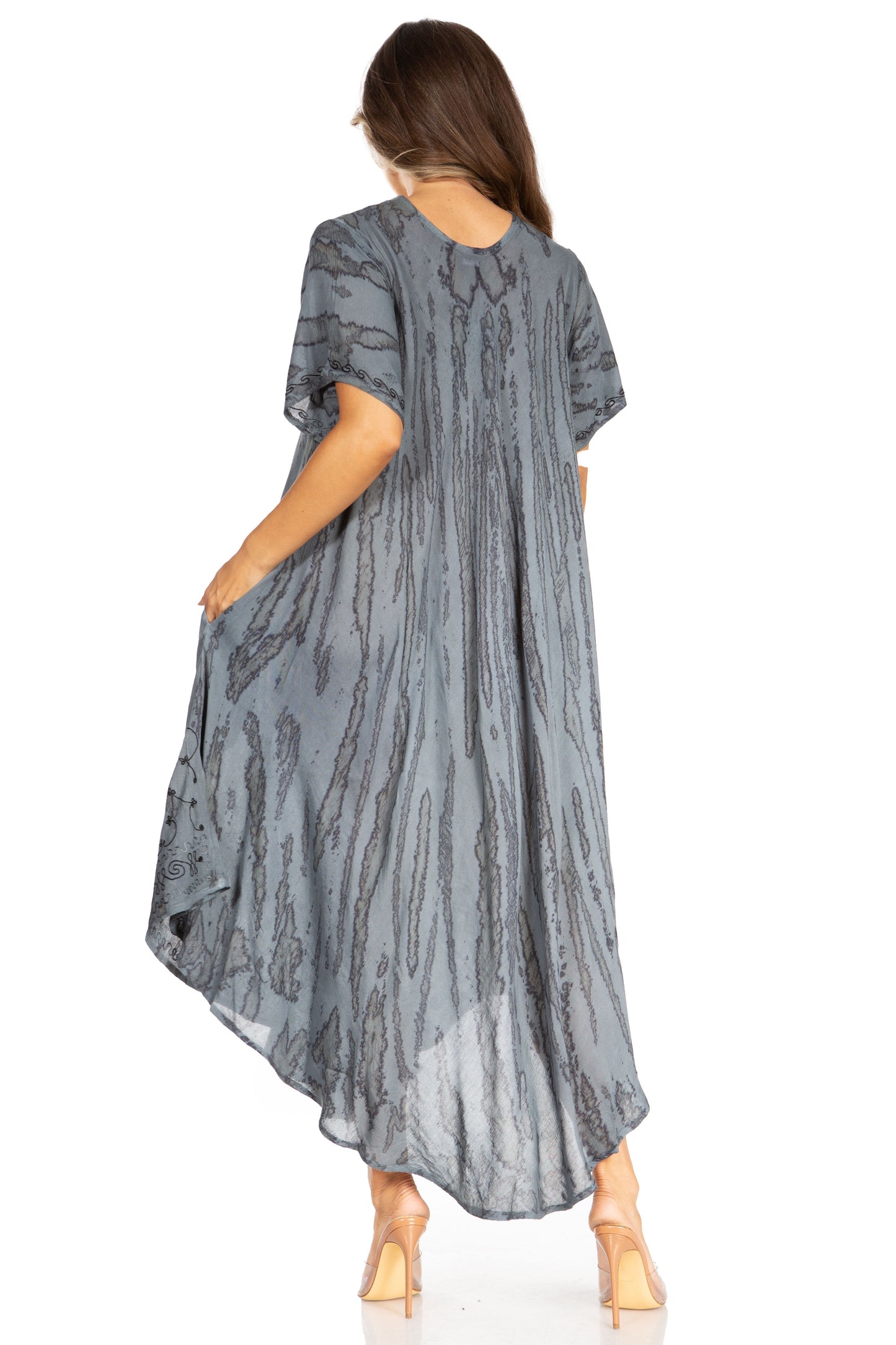 Sakkas Viveka Embroidered Caftan Dress - Concordia Style Boutique
