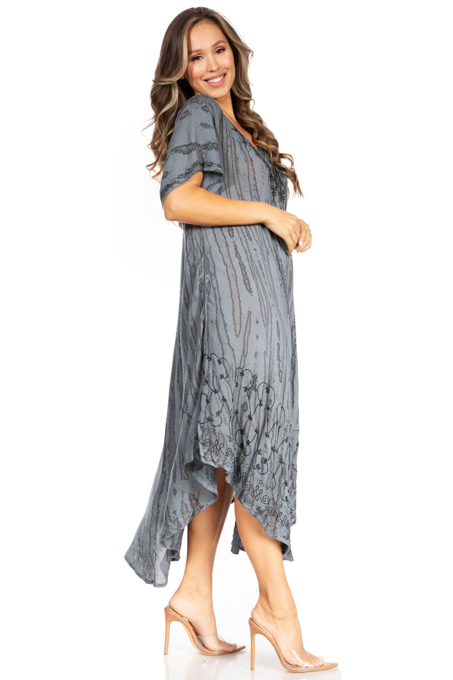 Sakkas Viveka Embroidered Caftan Dress - Concordia Style Boutique